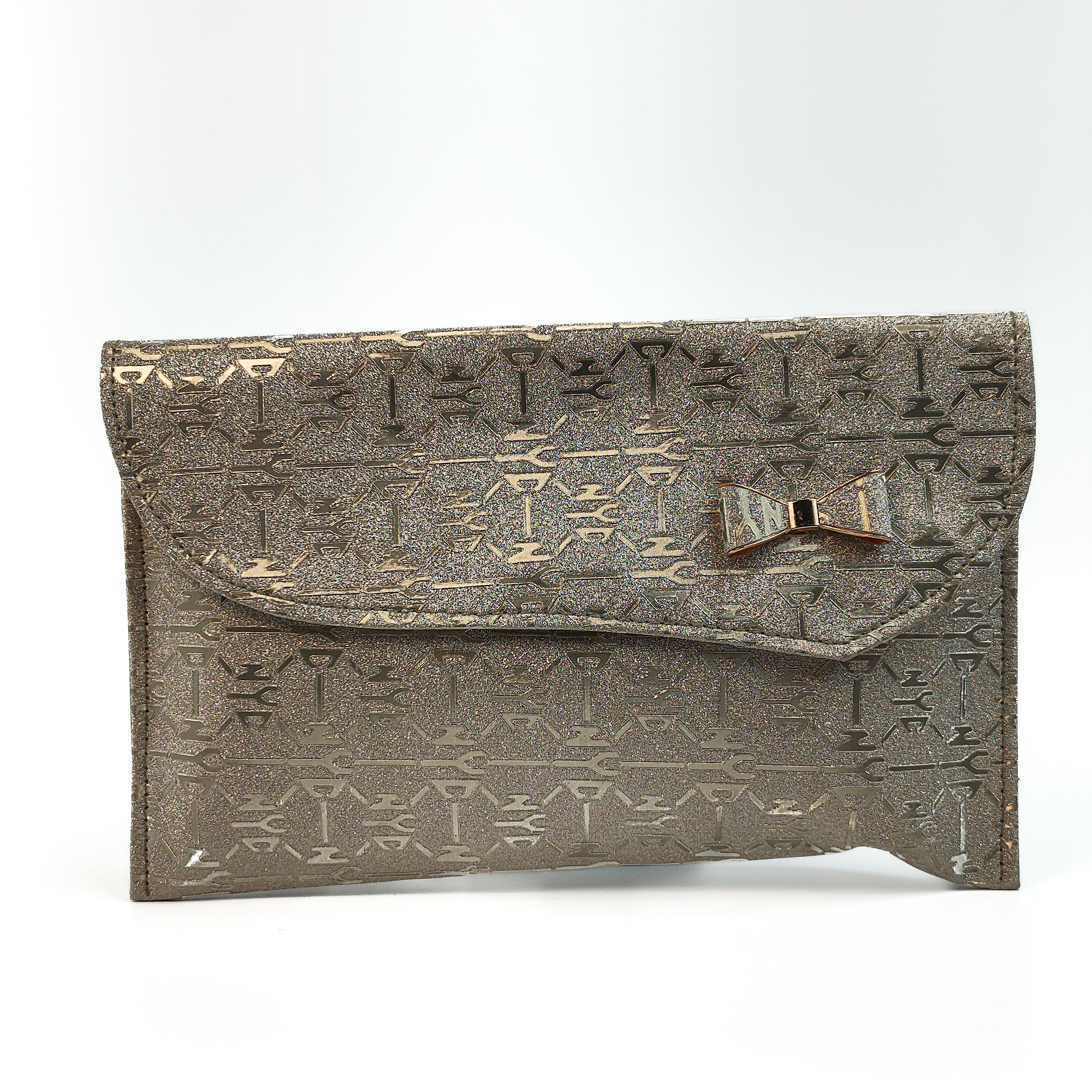 Golden Whisper Envelope Soft Clutch