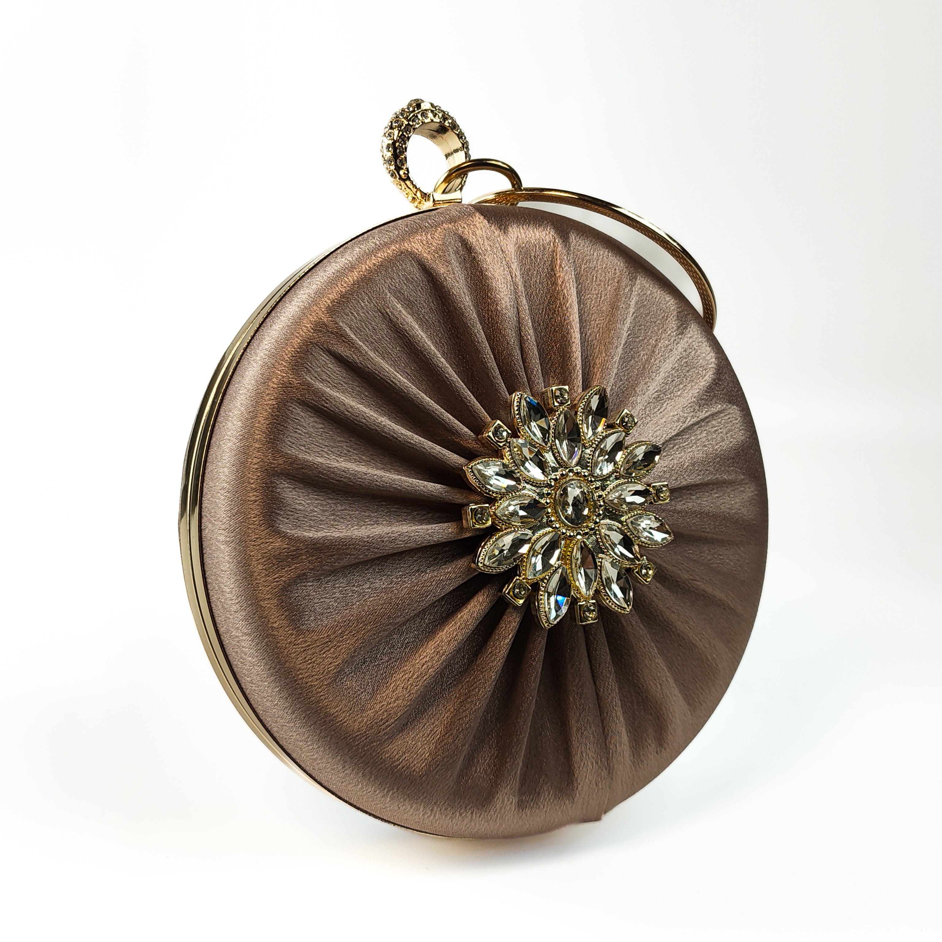The Bronze Aura Ring Handle Clutch