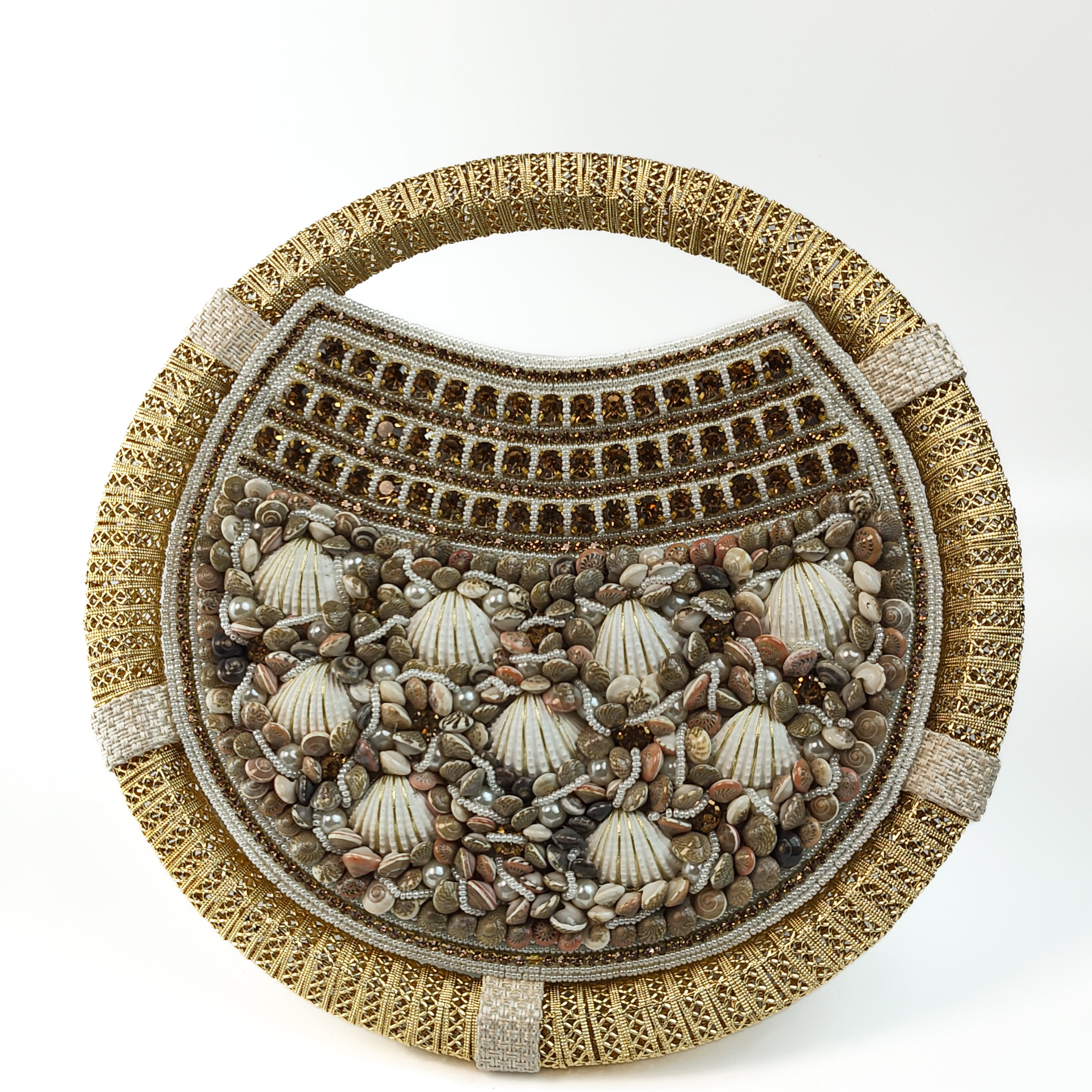 Stellar Shadow Statement Round Clutch