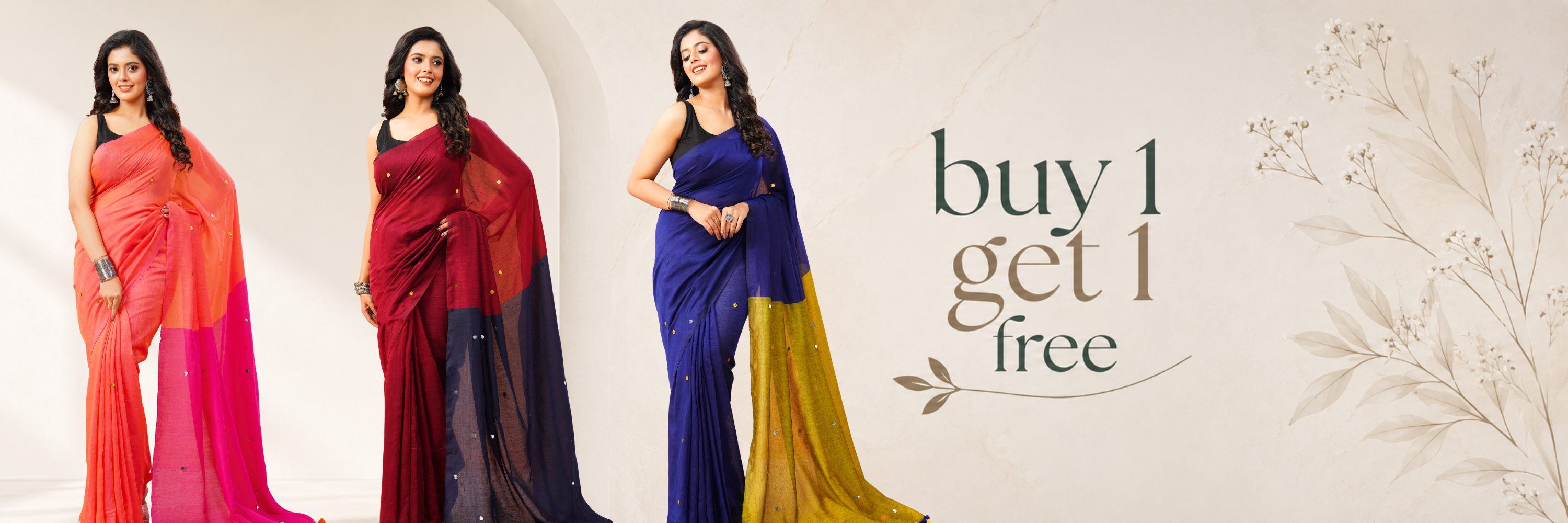 Dual Shade Cotton Sarees