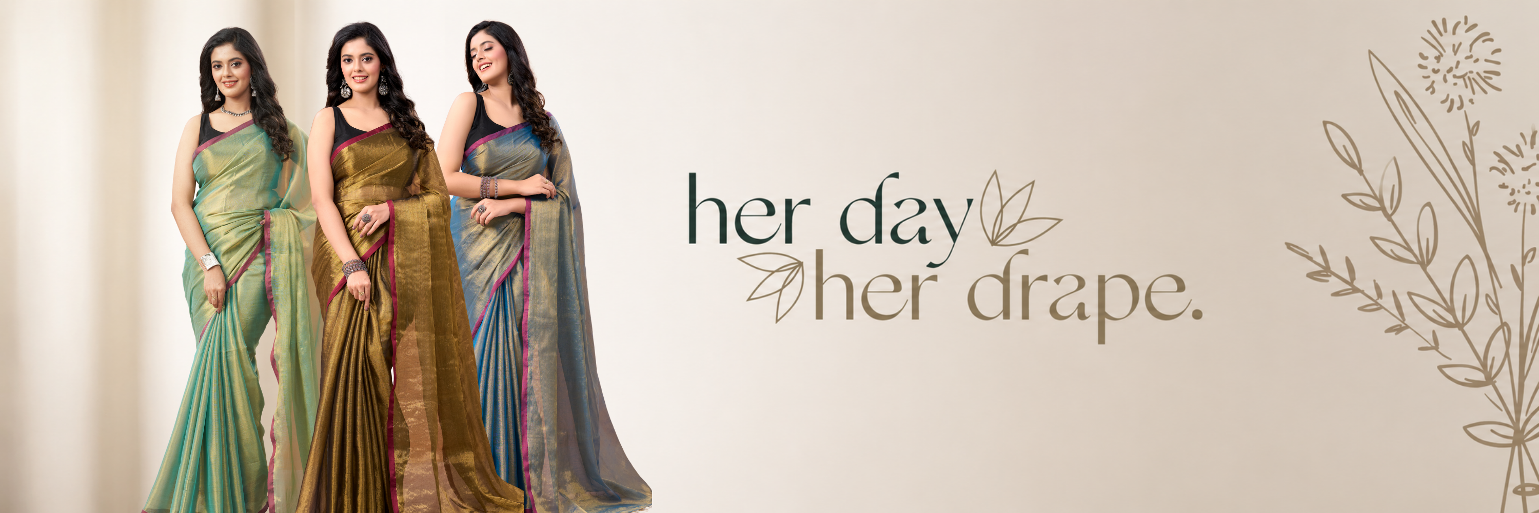Tissue Cotton Sarees
