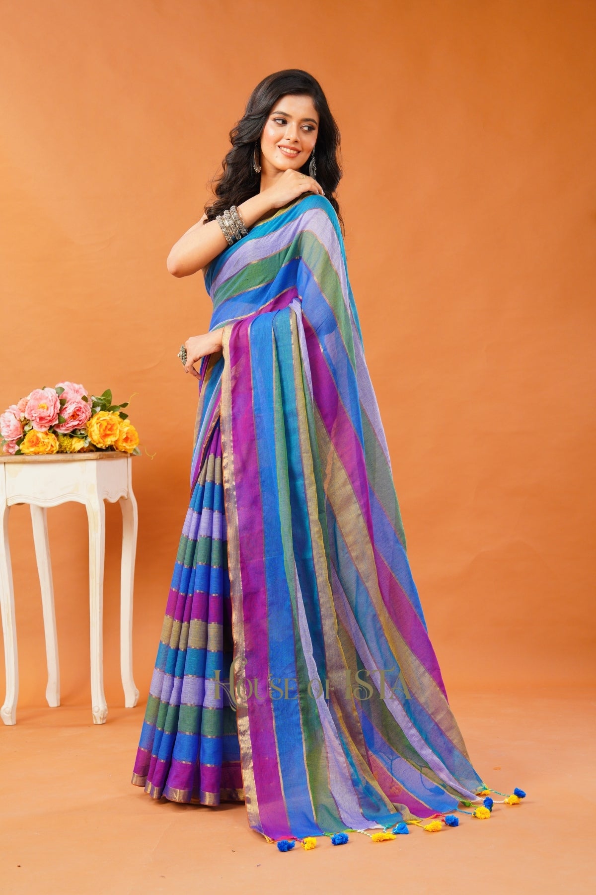 Neel Rekha Premium Cotton Saree
