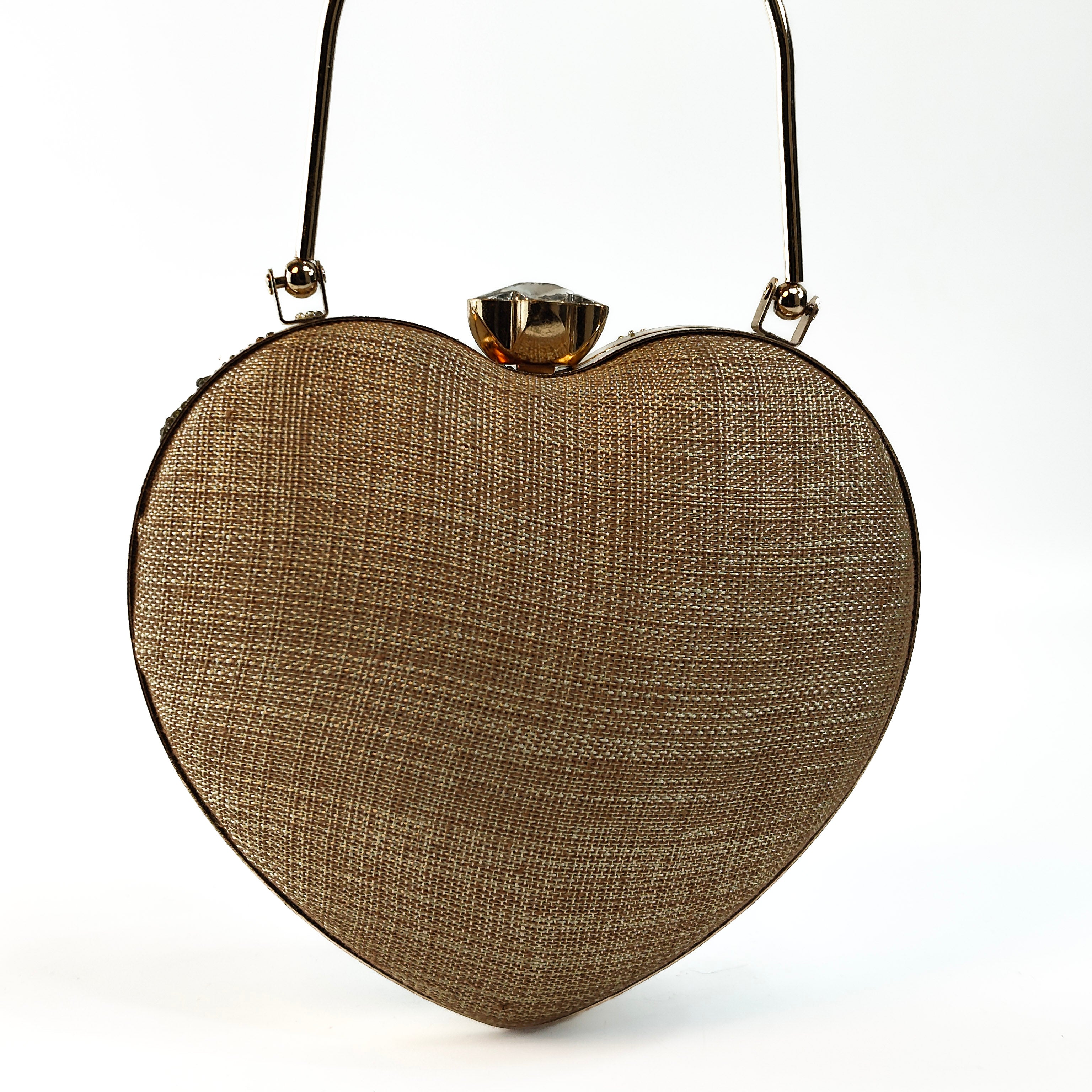 Crystal Encrusted Heart Clutch