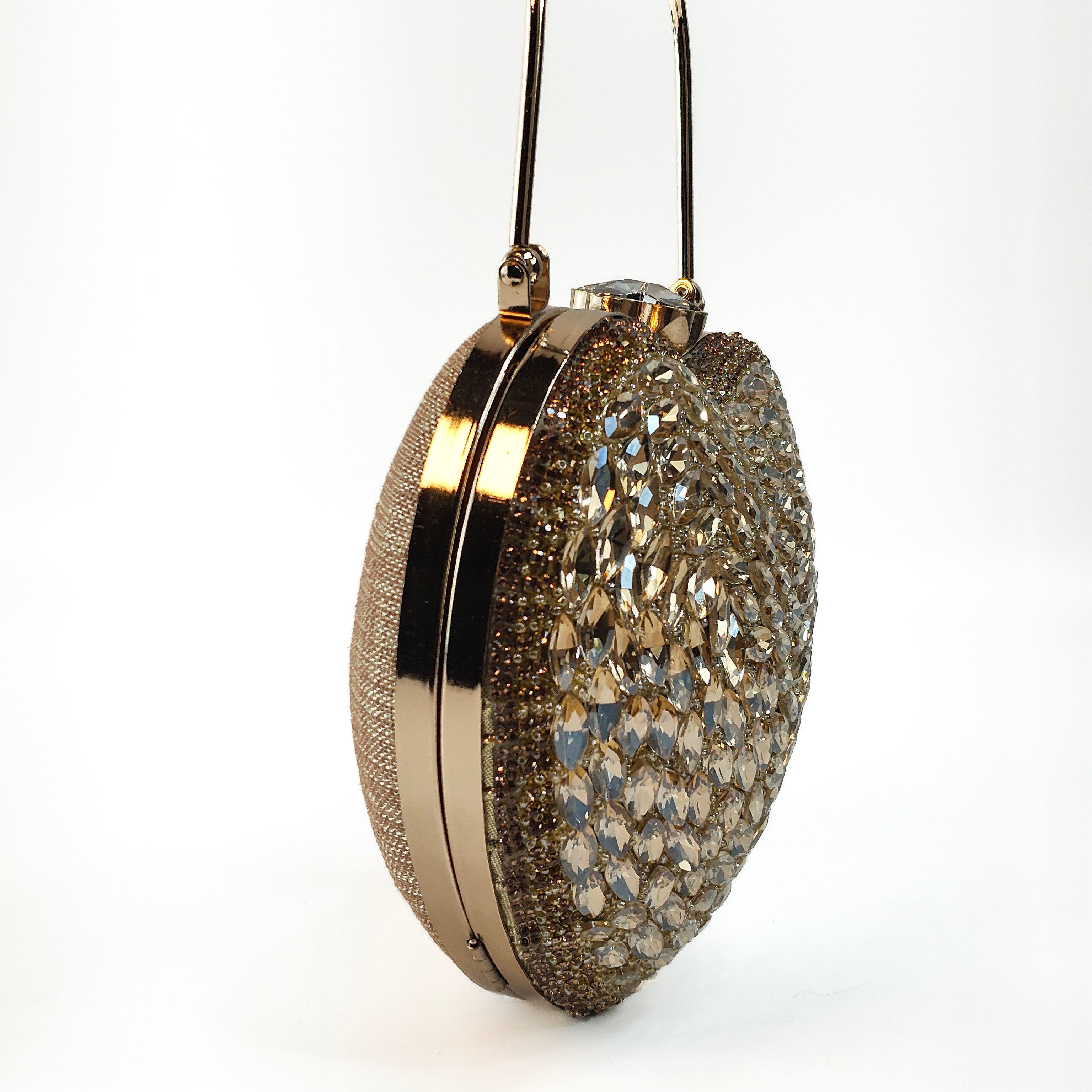 Crystal Encrusted Heart Clutch
