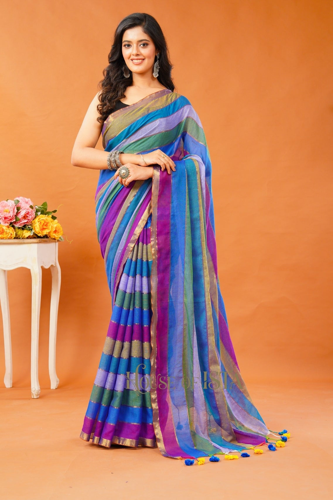 Neel Rekha Premium Cotton Saree