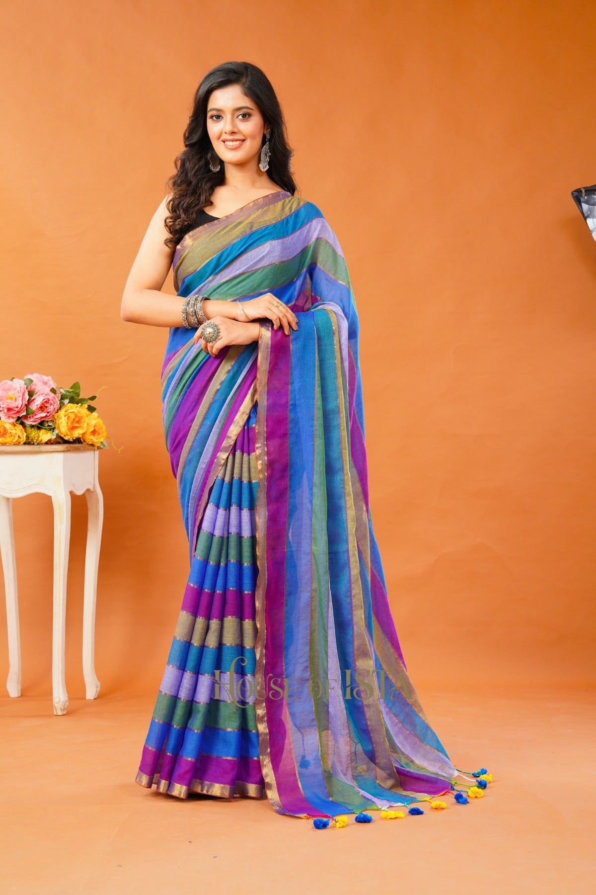Neel Rekha Premium Cotton Saree