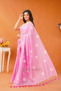 Pink Breeze Mulmul Sarees