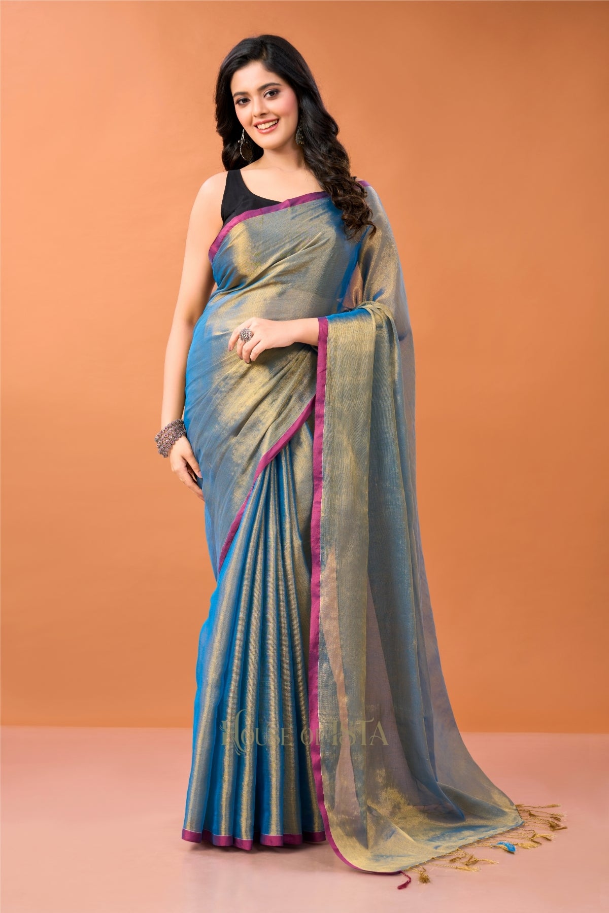 Neel Eshana  Tissue Cotton Saree