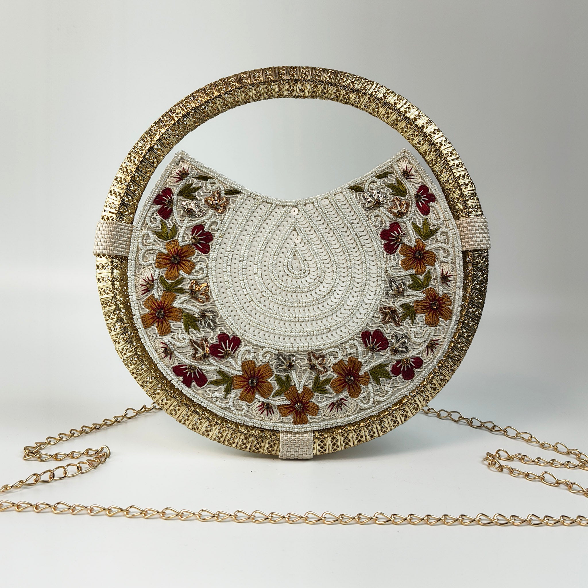 Luna Blanc Premium Round Clutch