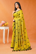 Mustard Geometry Cotton Saree
