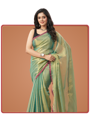 Tissue Cotton sarees