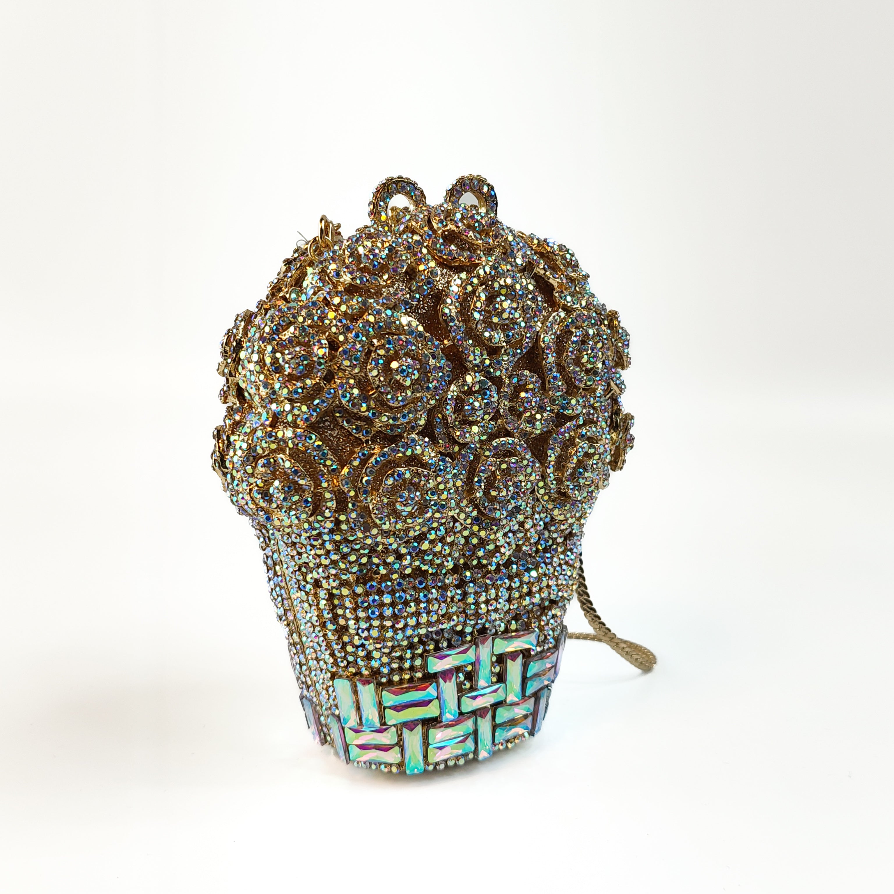 Crystal Rose Bouquet Luxe Clutch