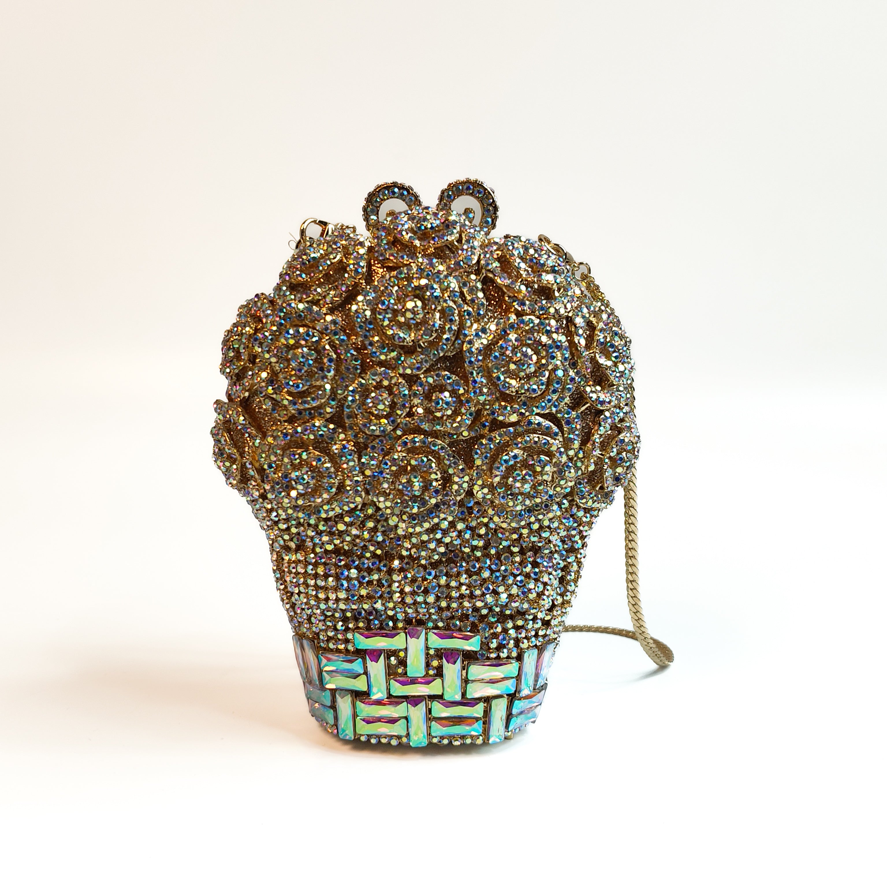 Crystal Rose Bouquet Luxe Clutch