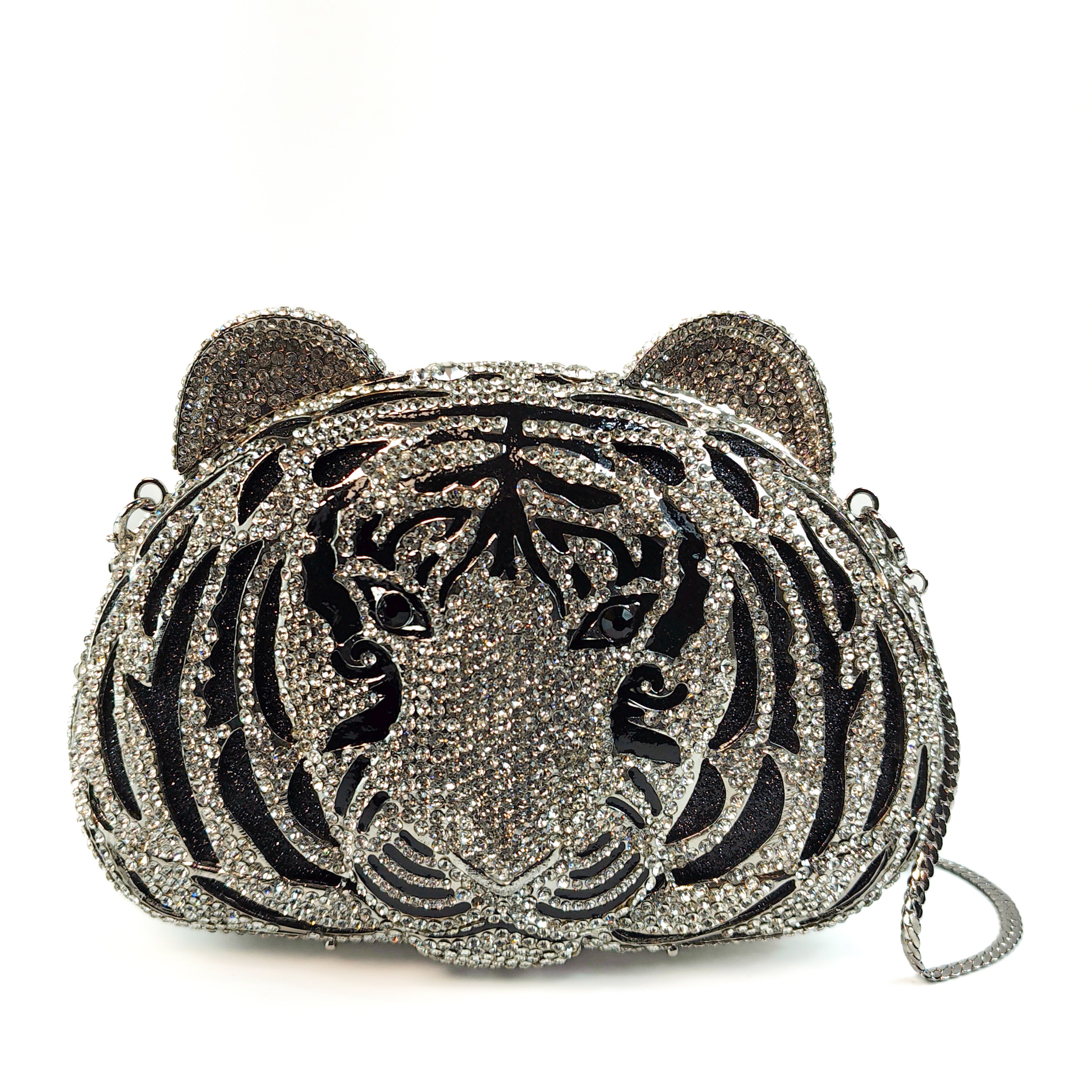 Tiger Statement Crystal Luxe Clutch