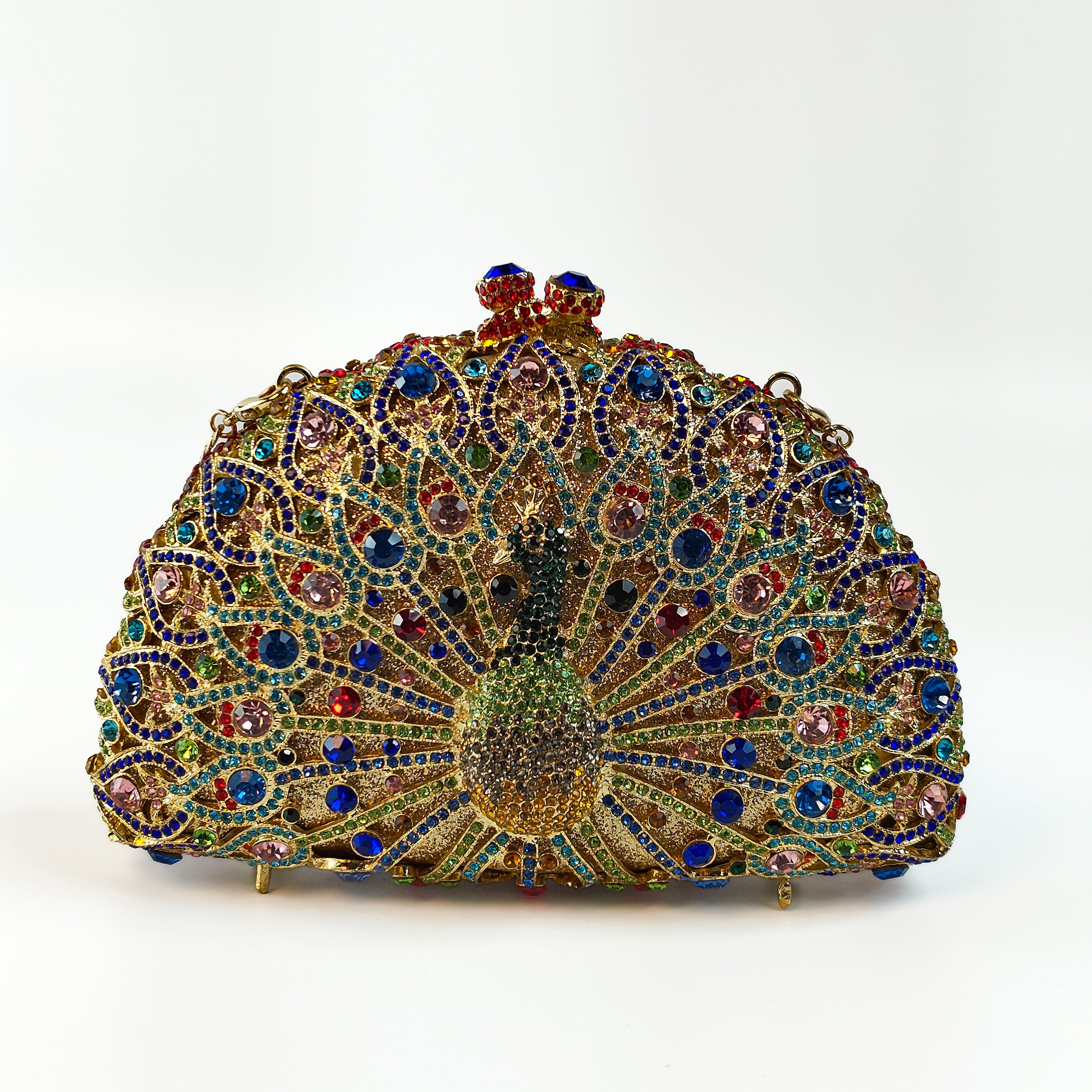 Peacock Royale Embellished Designer Clutch