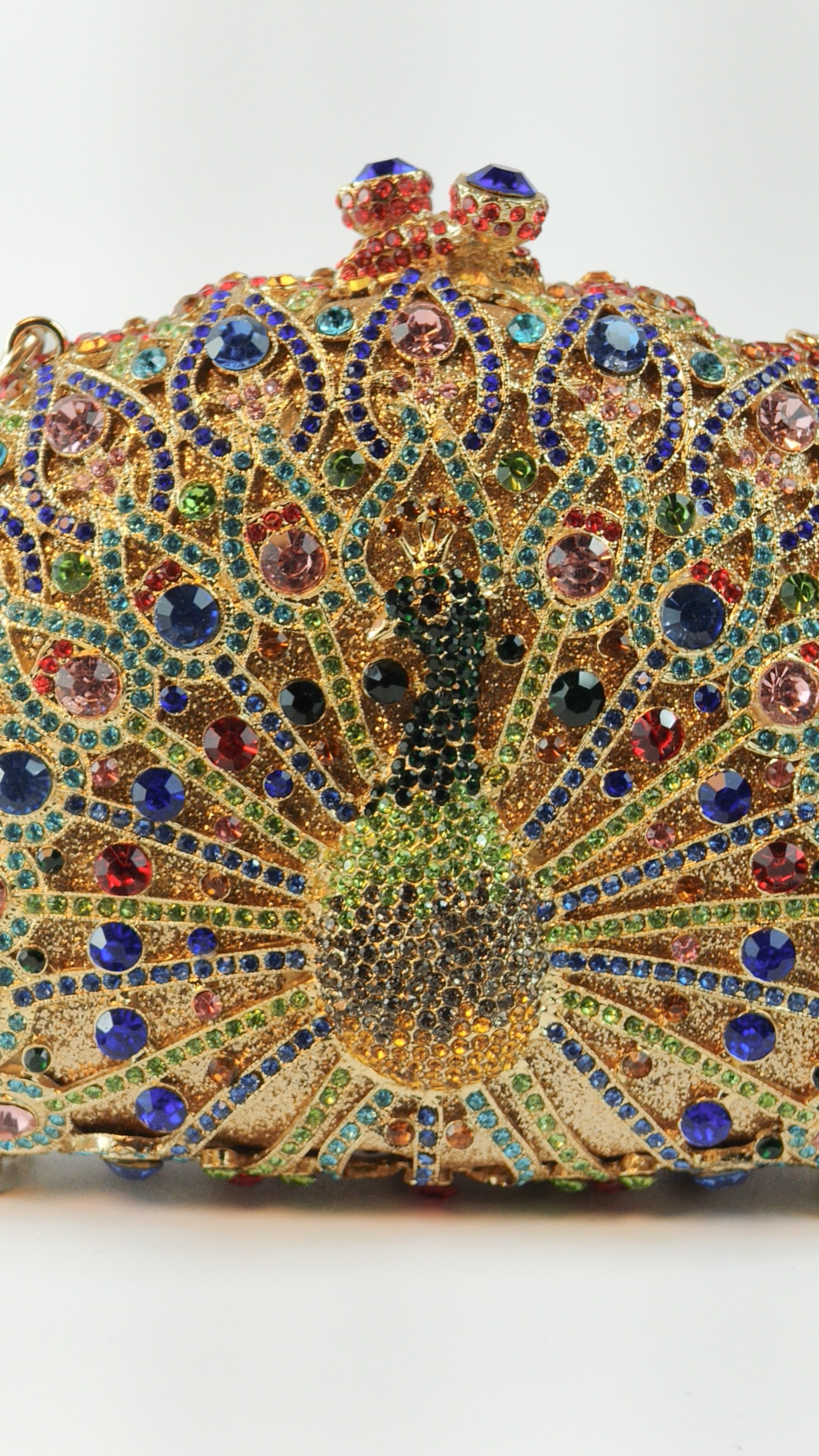 Peacock Royale Embellished Designer Clutch