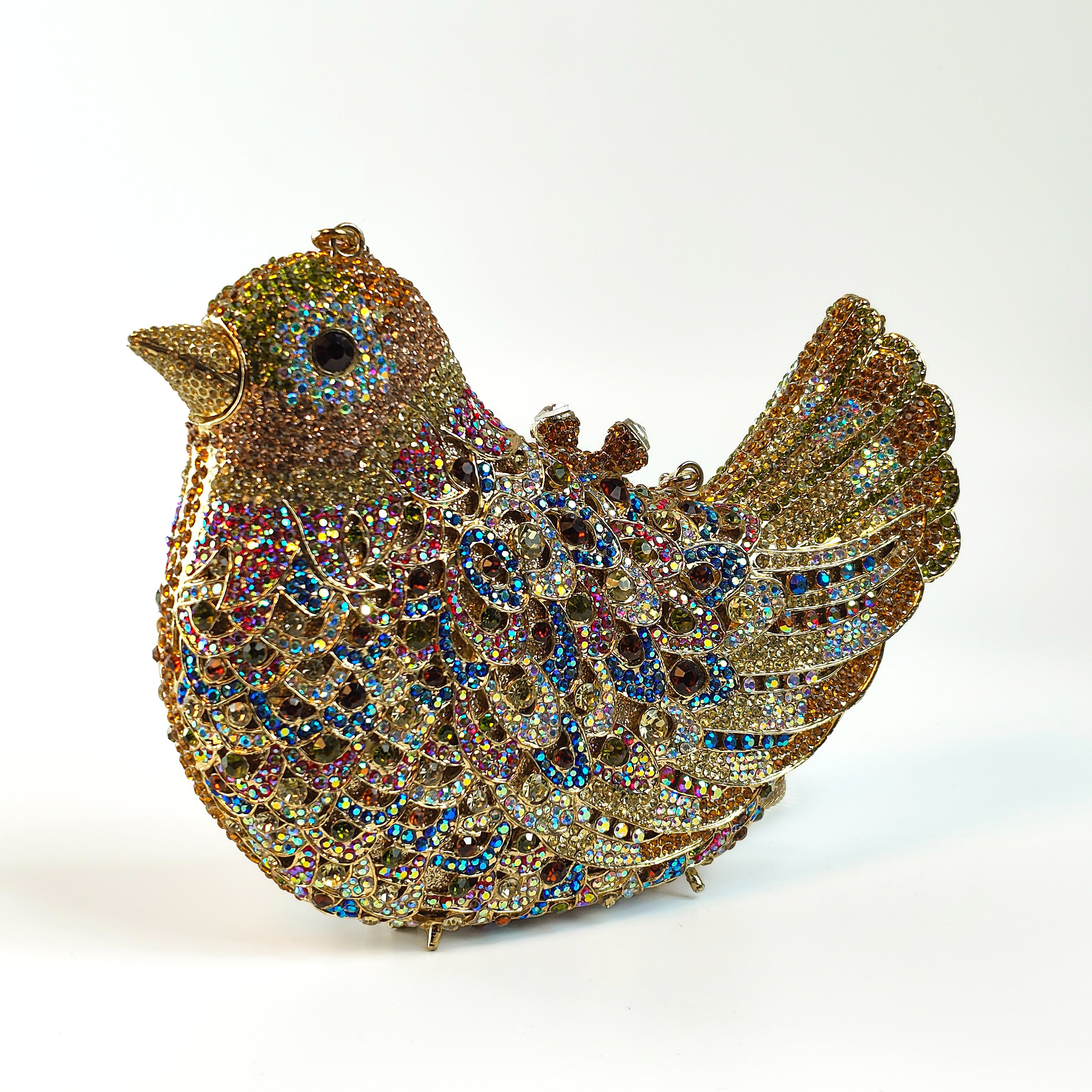 Golden Sparrow Jewel Premium Luxe Clutch