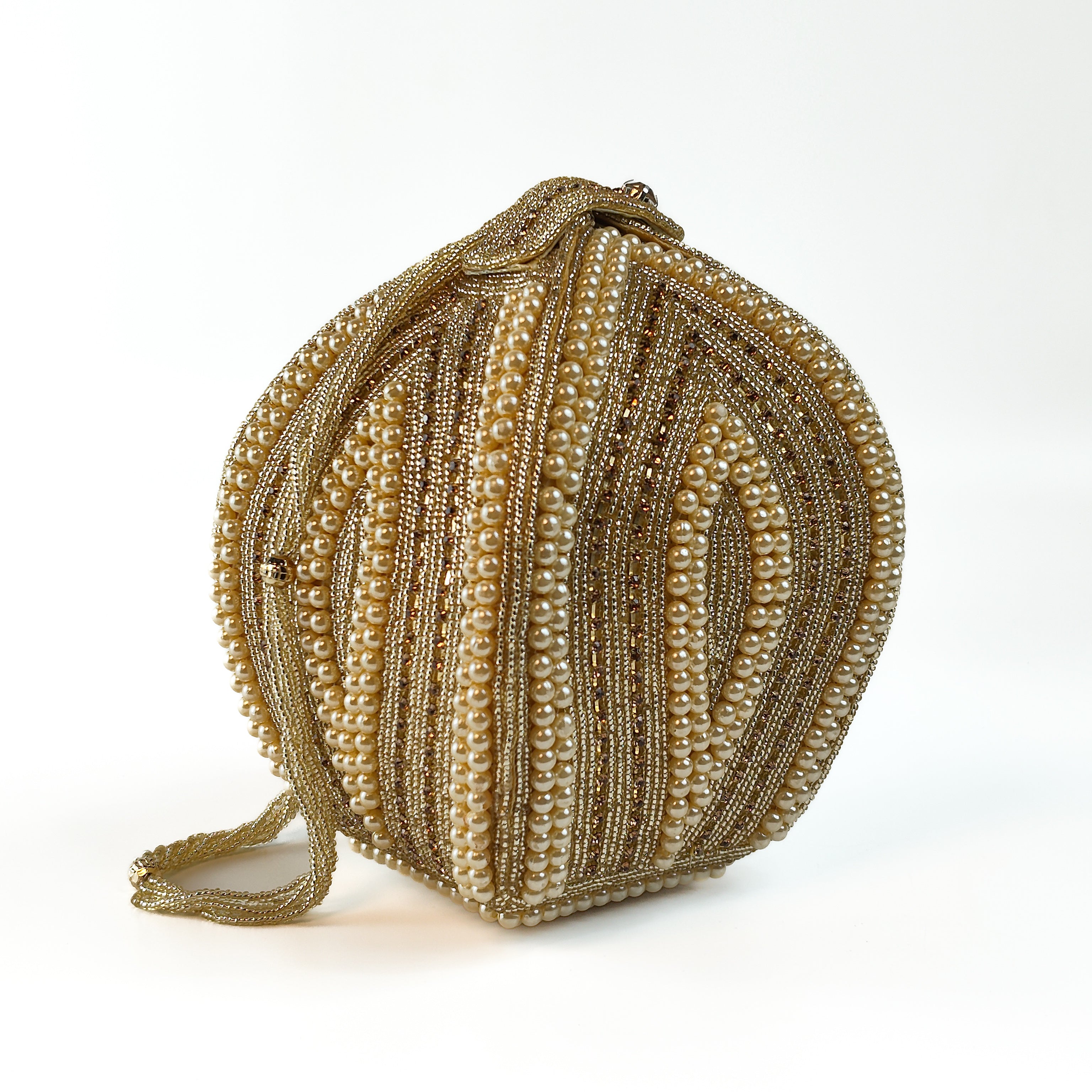 Gold Lotus Pearl Premium Clutch