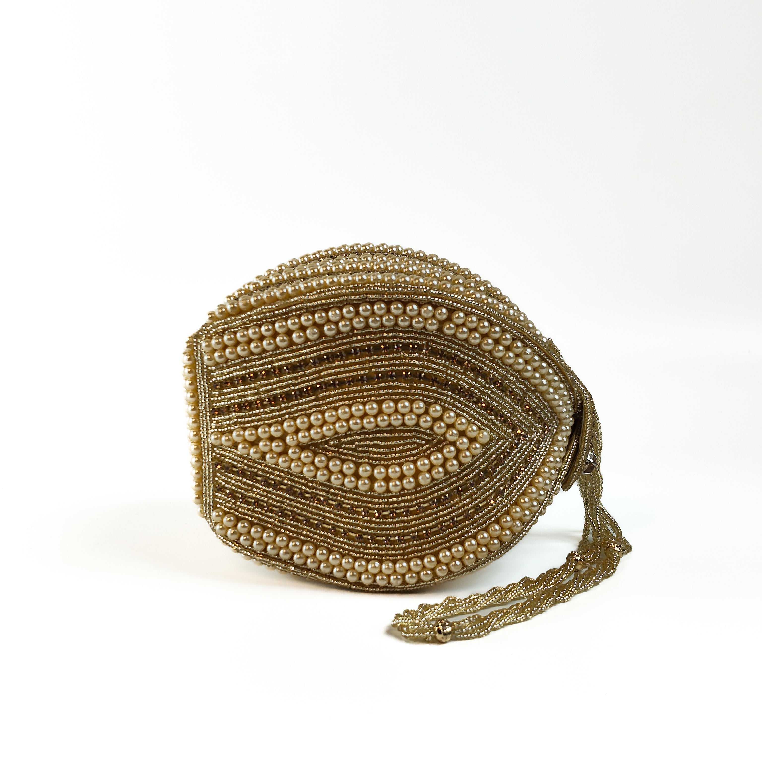 Gold Lotus Pearl Premium Clutch