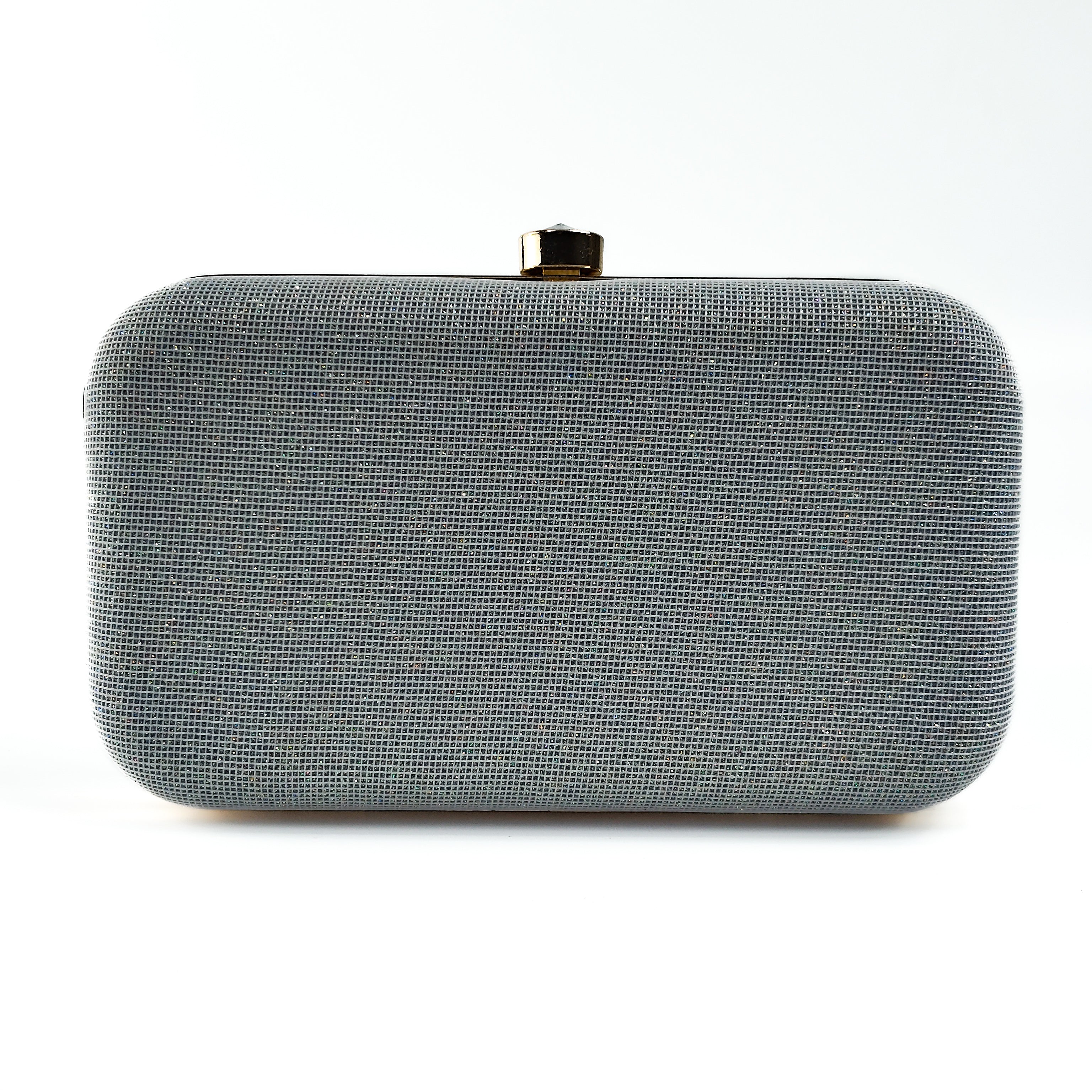 Silver Stardust Minaudière Hard Clutch
