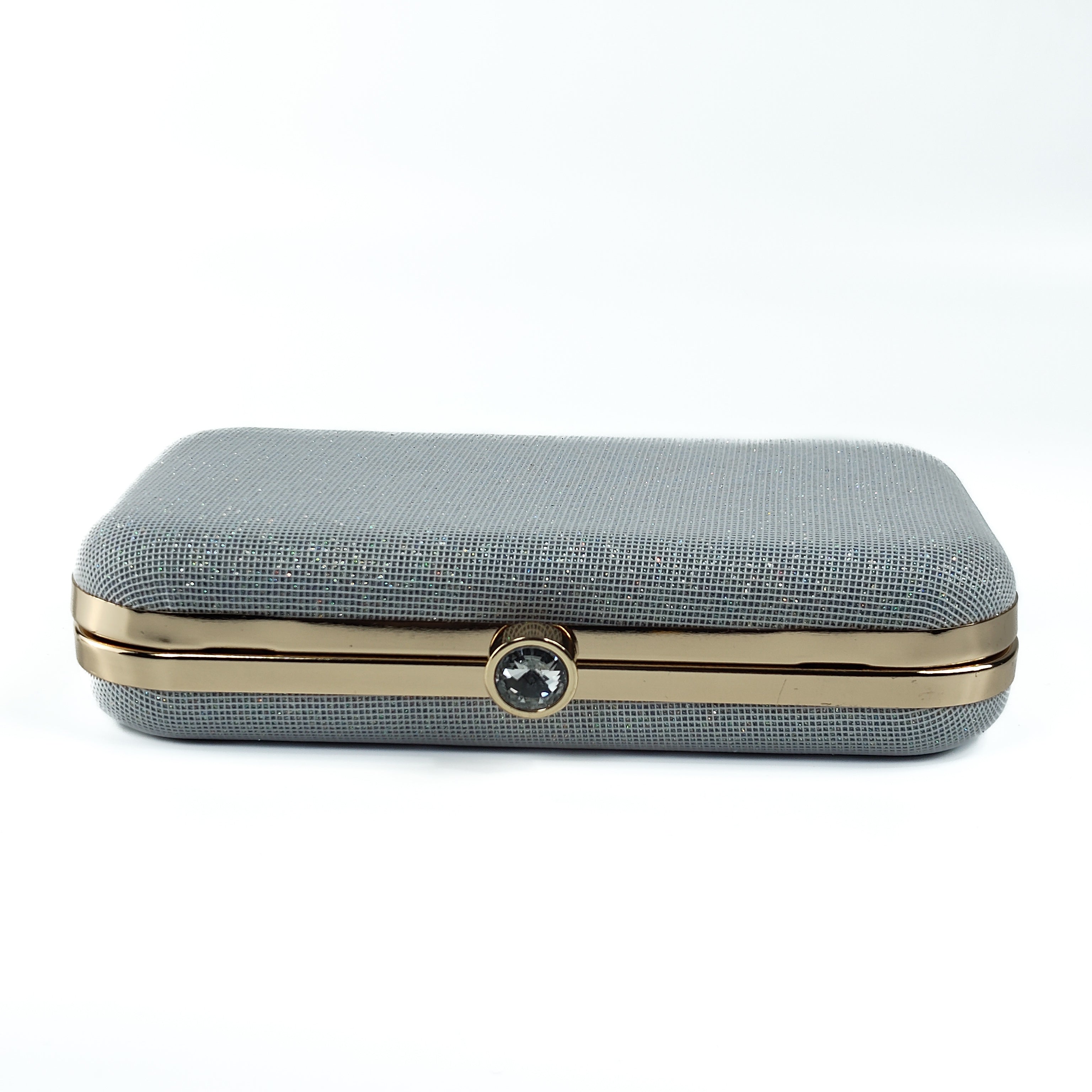 Silver Stardust Minaudière Hard Clutch
