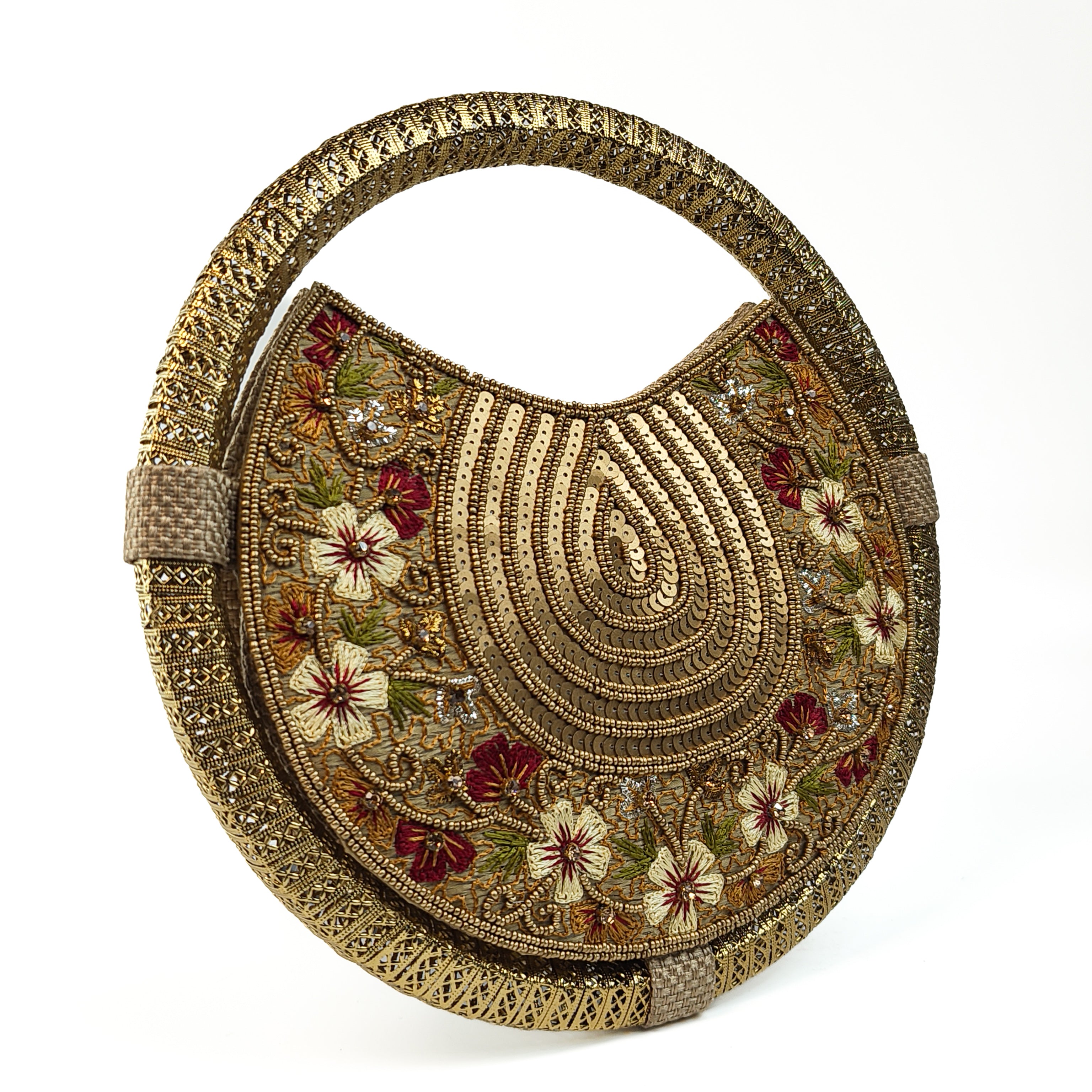 The Marigold Mandala Round Clutch