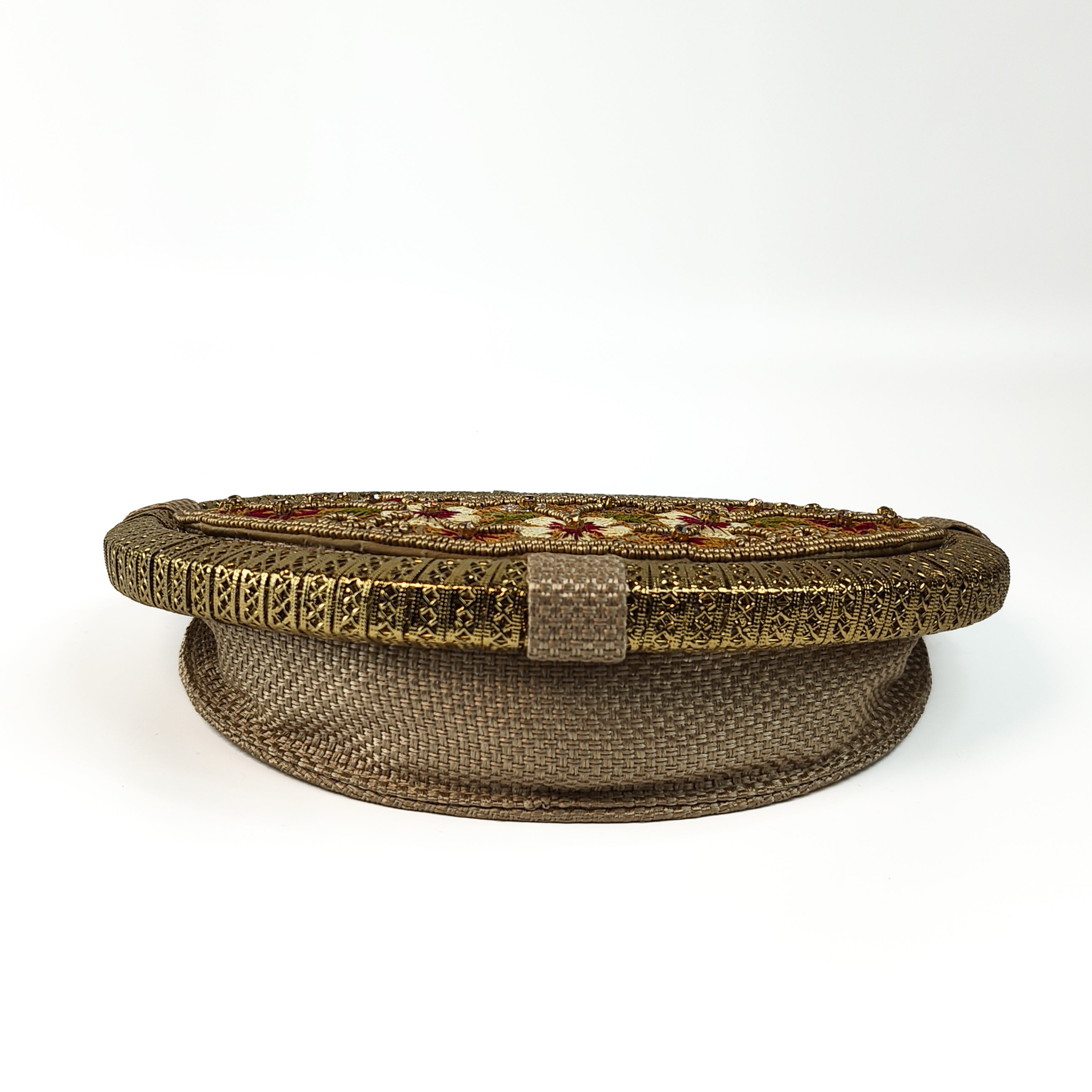 The Marigold Mandala Round Clutch