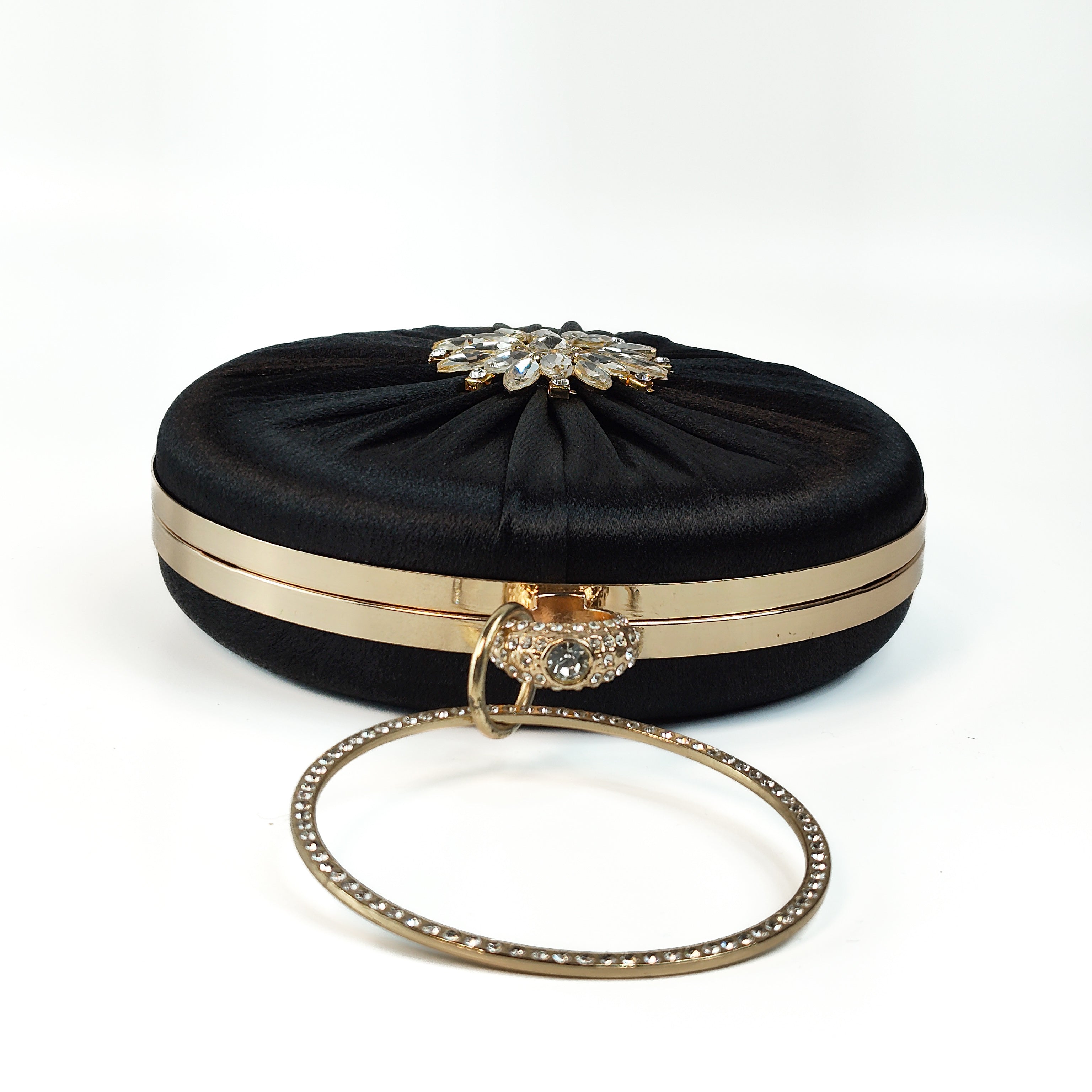 The Midnight Aura Ring Handle Clutch