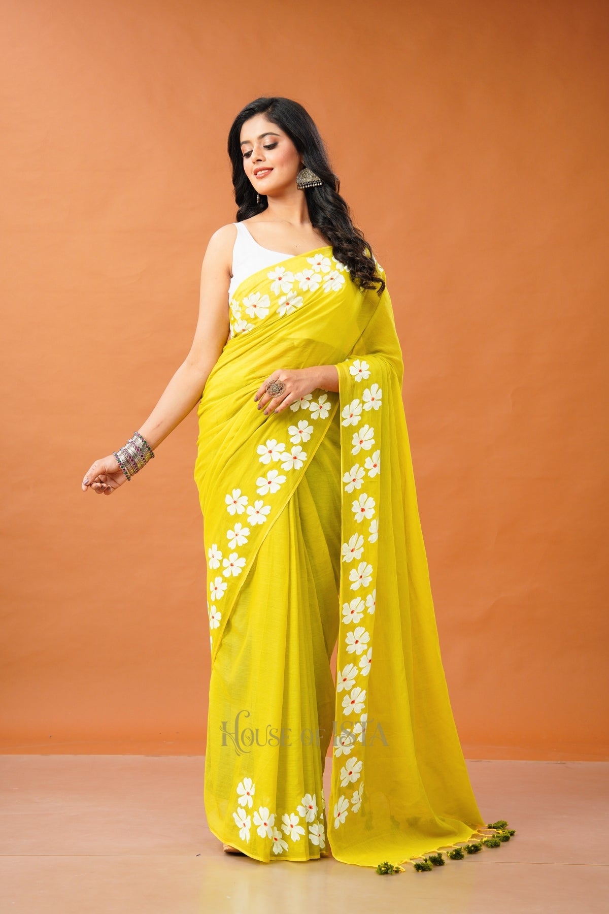 Phoolwari Mulmul Saree