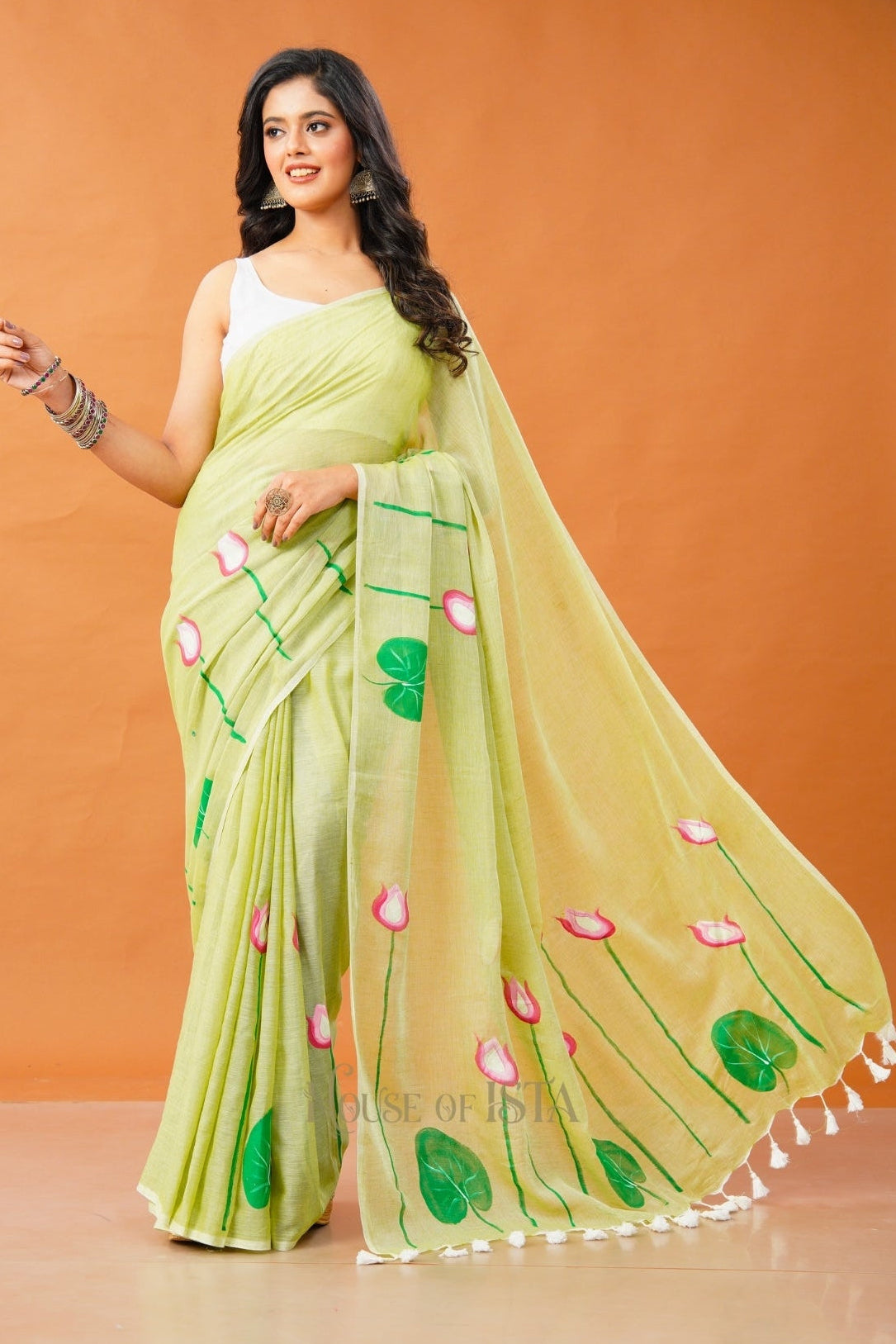 The Sage Lotus Mulmul Saree
