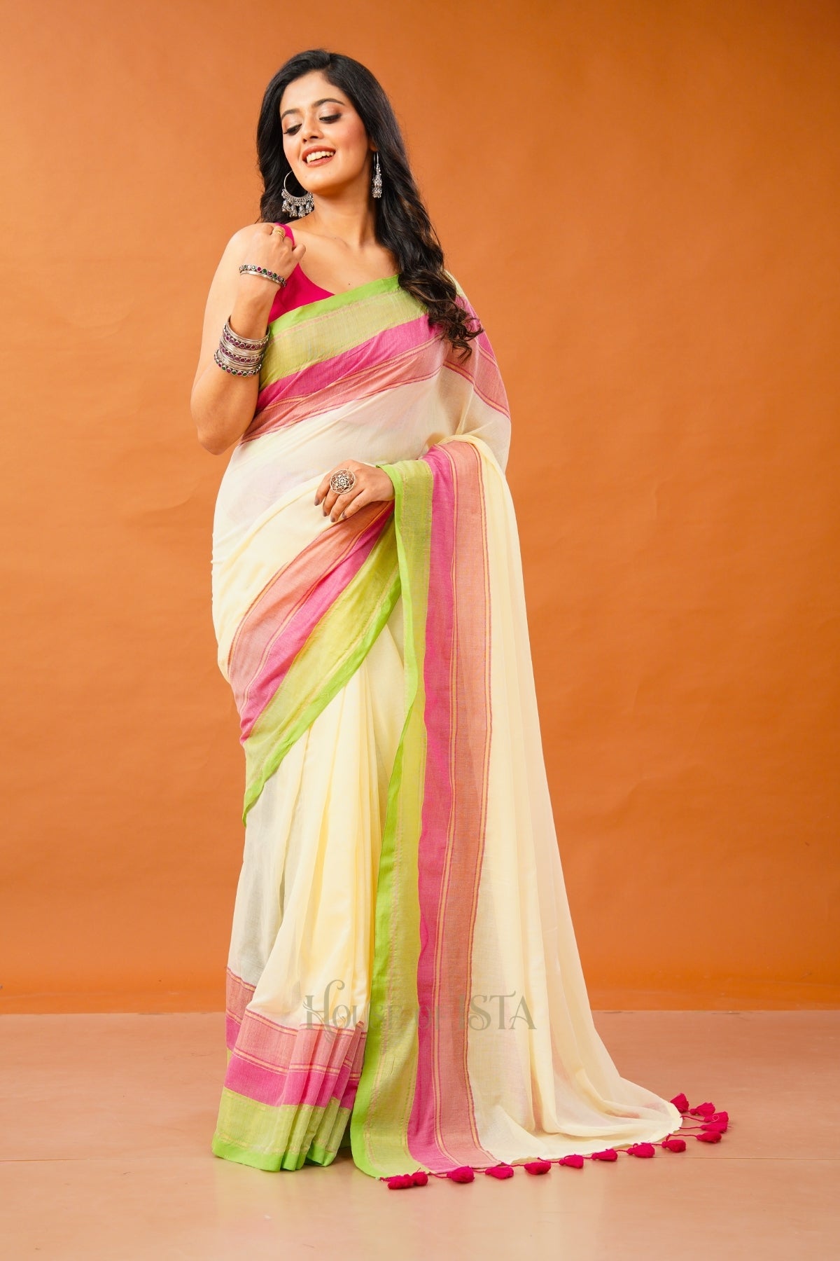 The Ivory Eden Premium Cotton Saree