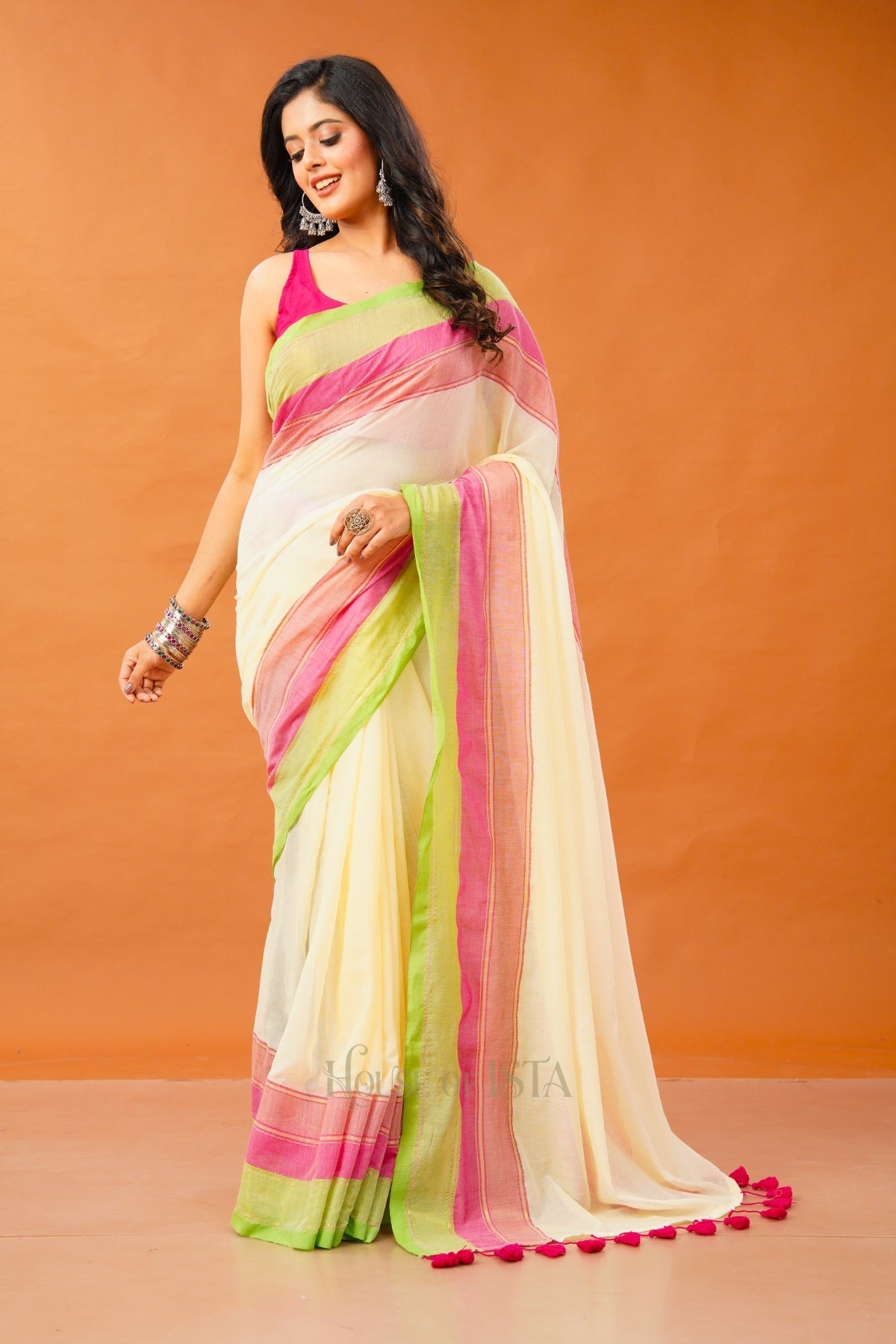 The Ivory Eden Premium Cotton Saree
