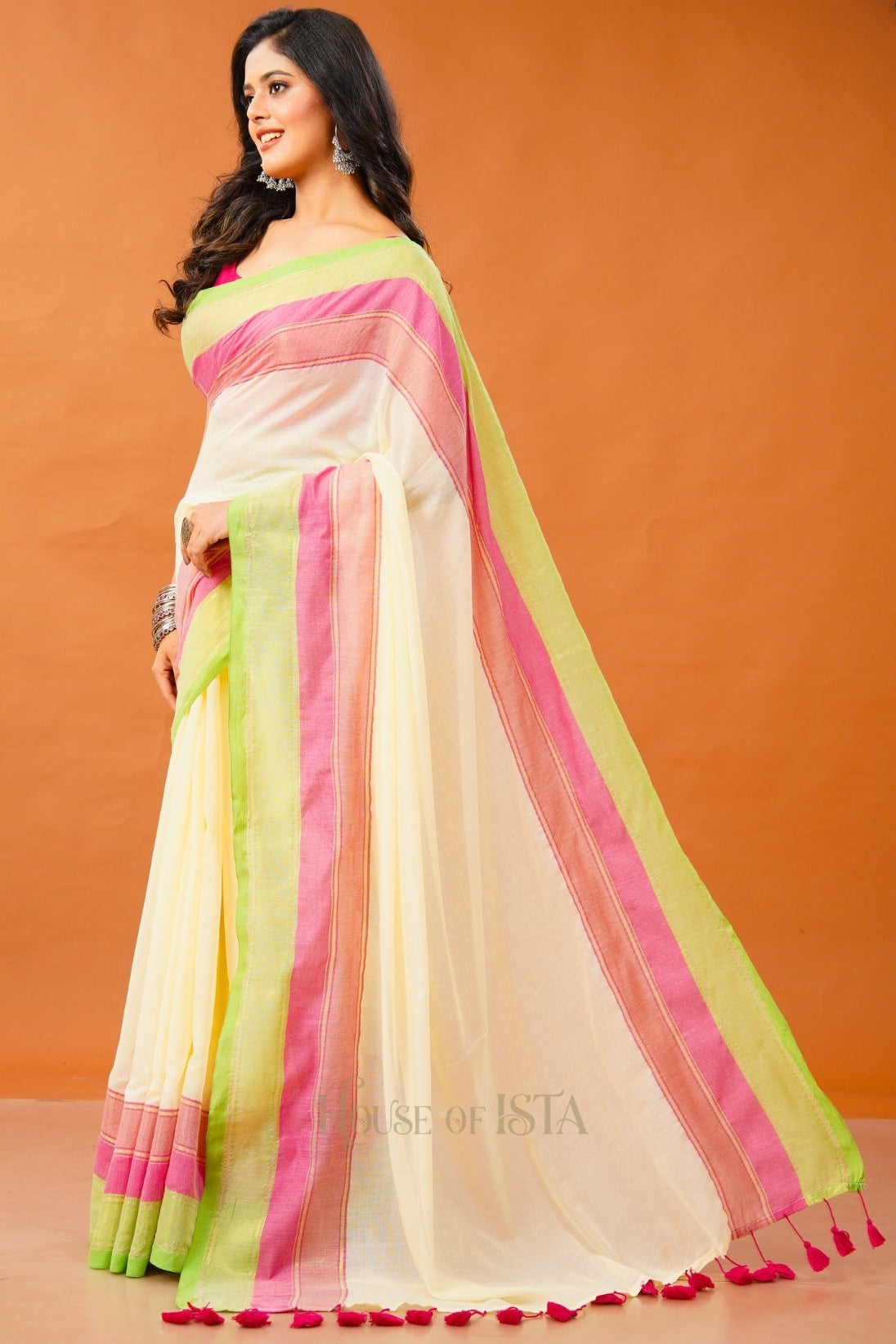 The Ivory Eden Premium Cotton Saree