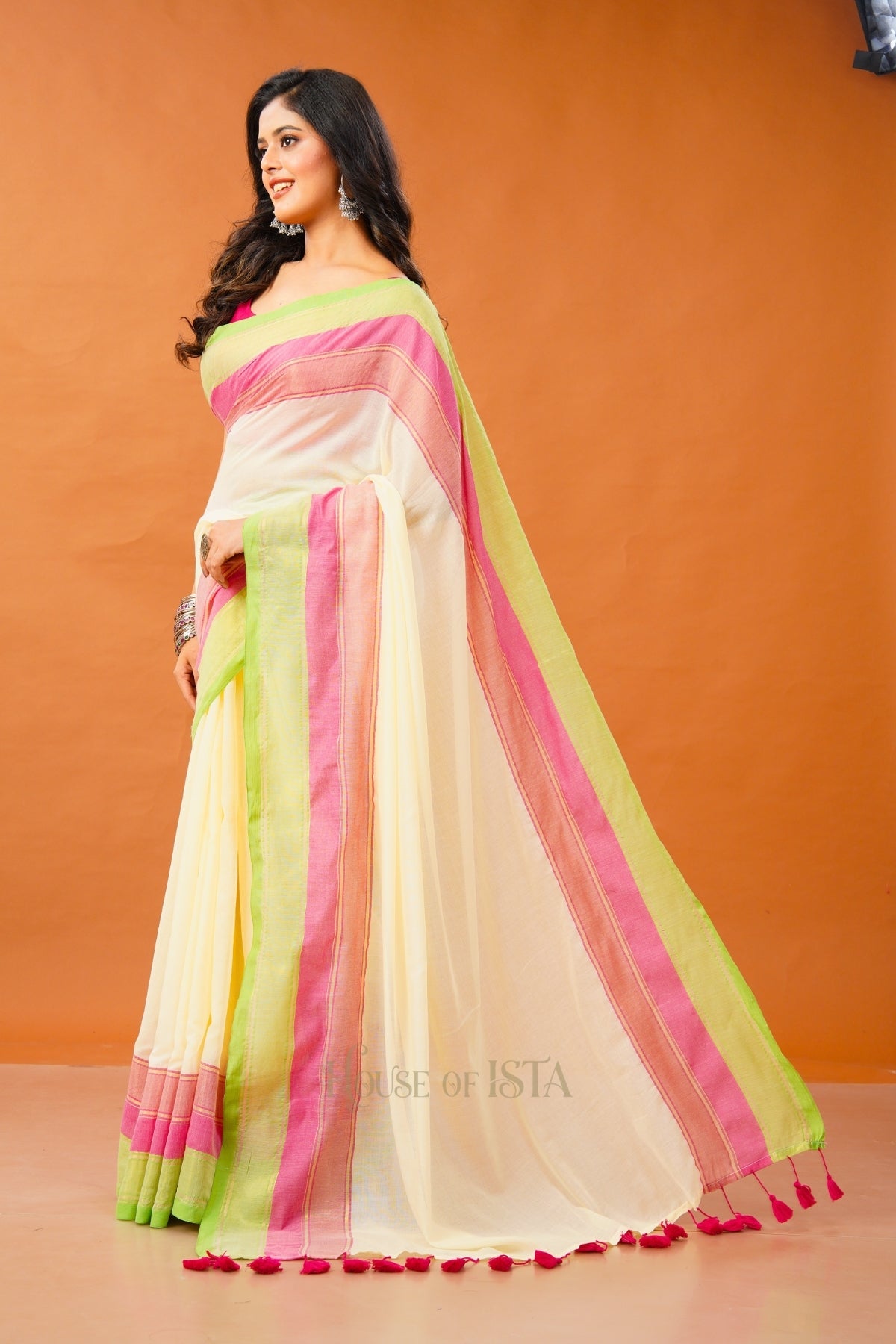 The Ivory Eden Premium Cotton Saree