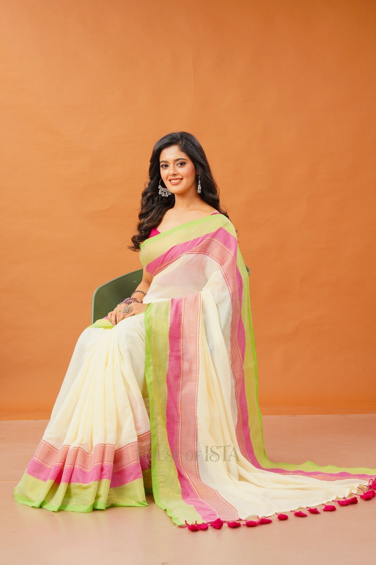The Ivory Eden Premium Cotton Saree