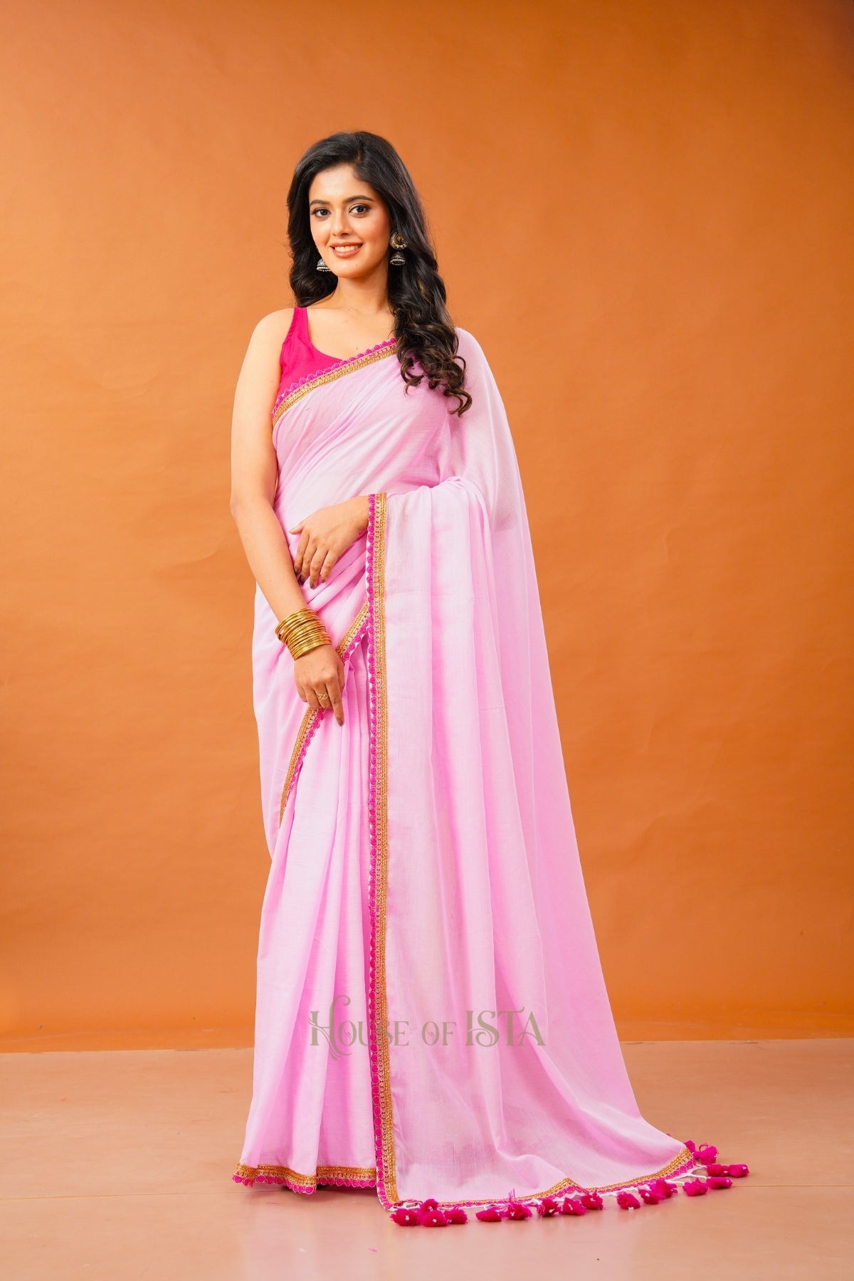 Gullabo Mulmul Saree
