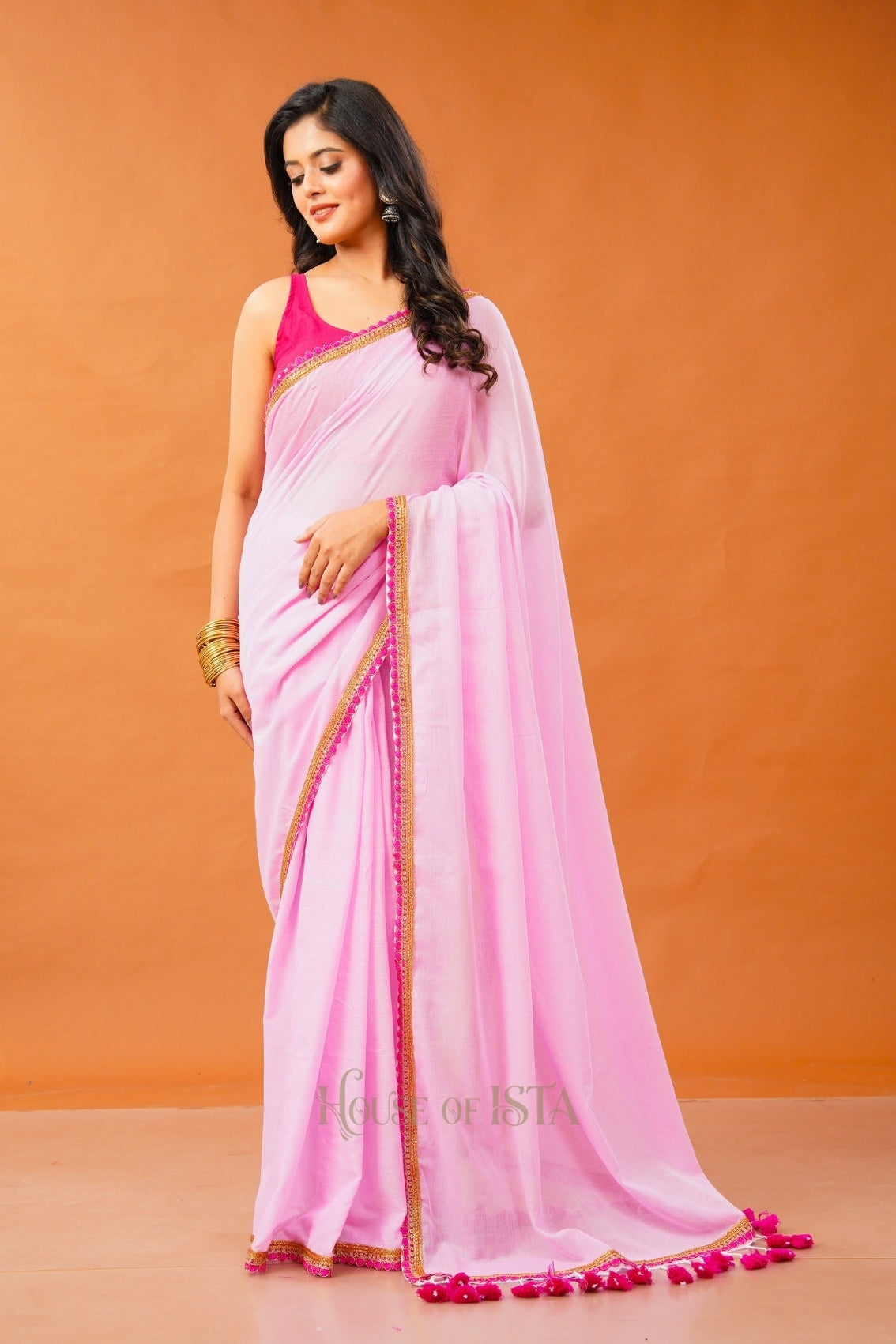 Gullabo Mulmul Saree