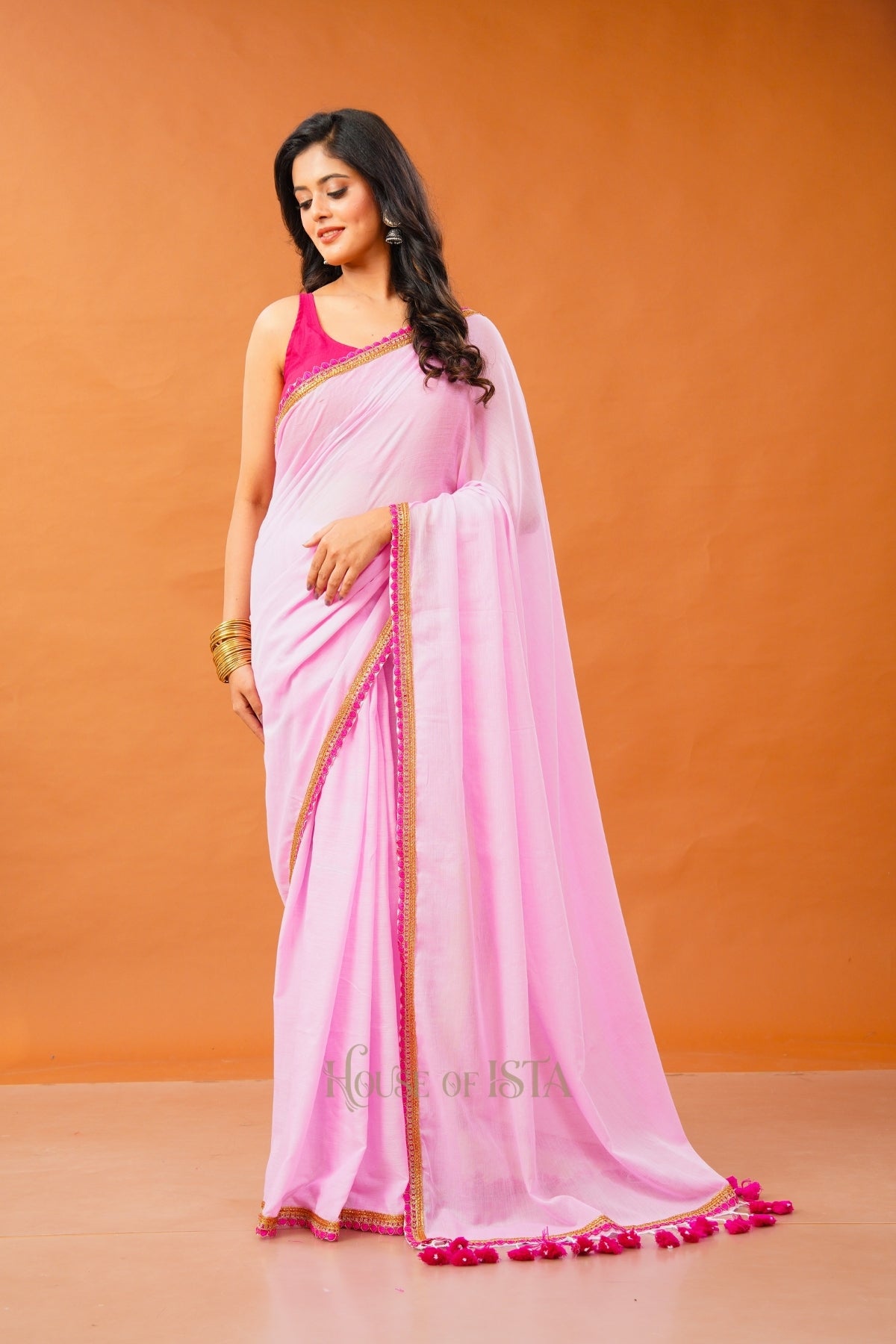 Gullabo Mulmul Saree