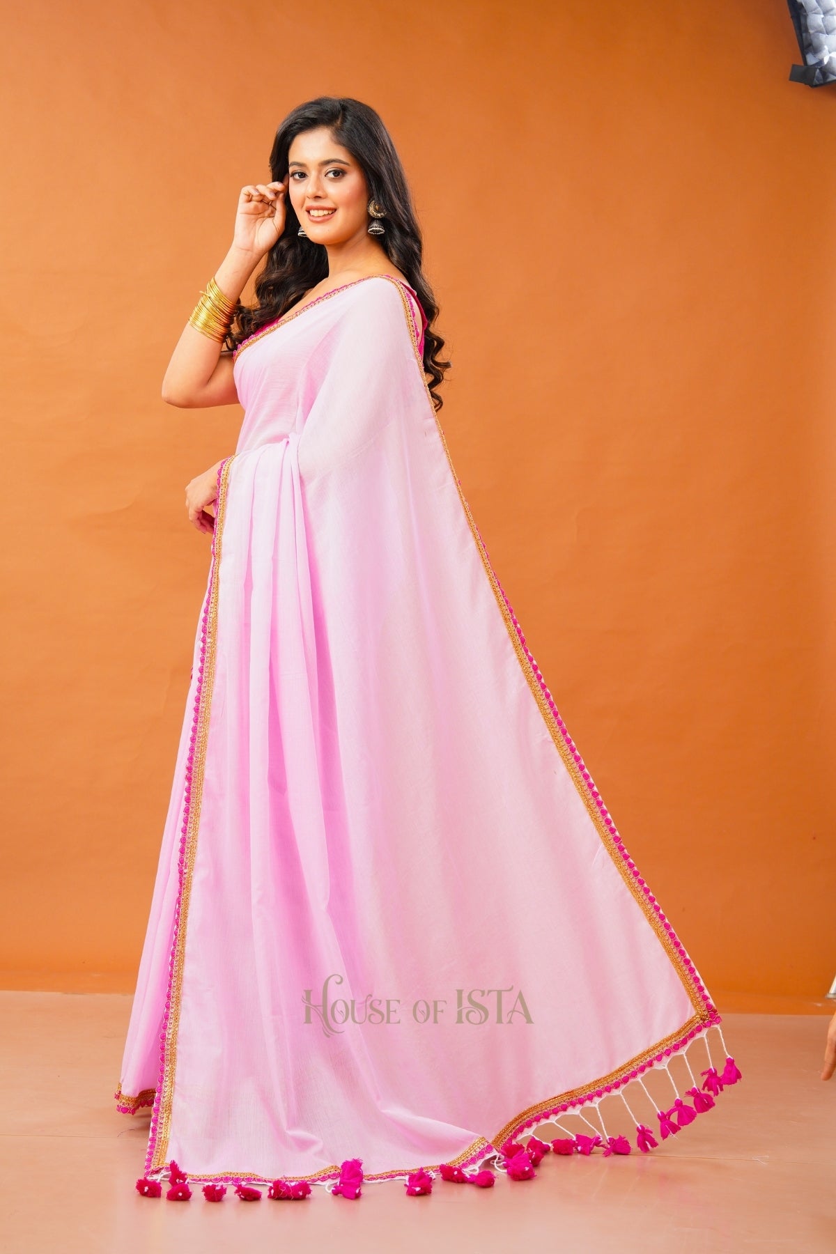 Gullabo Mulmul Saree