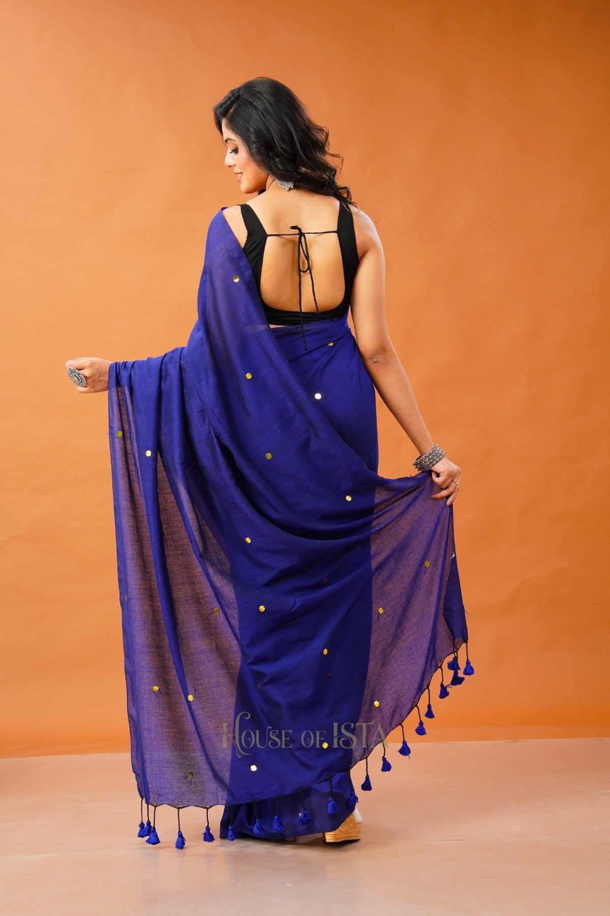 Ink Shadow Cotton Saree