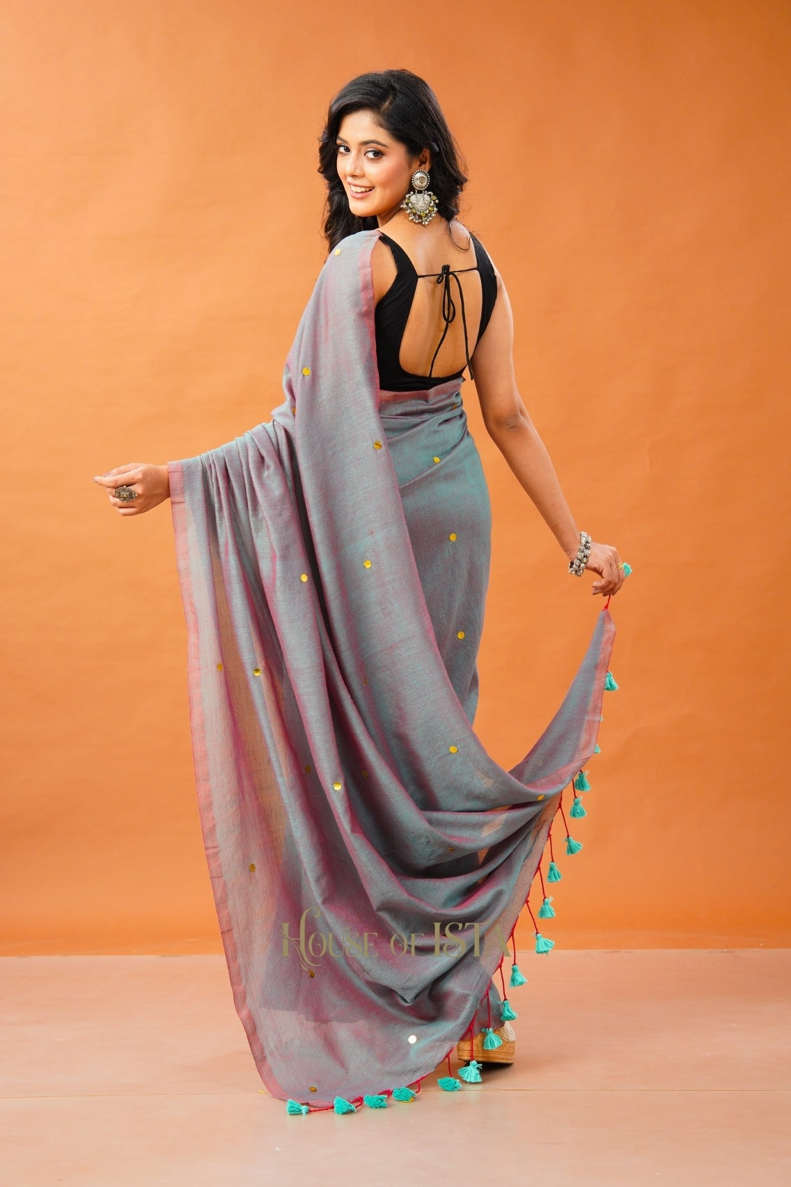 Urban Ash Cotton Saree