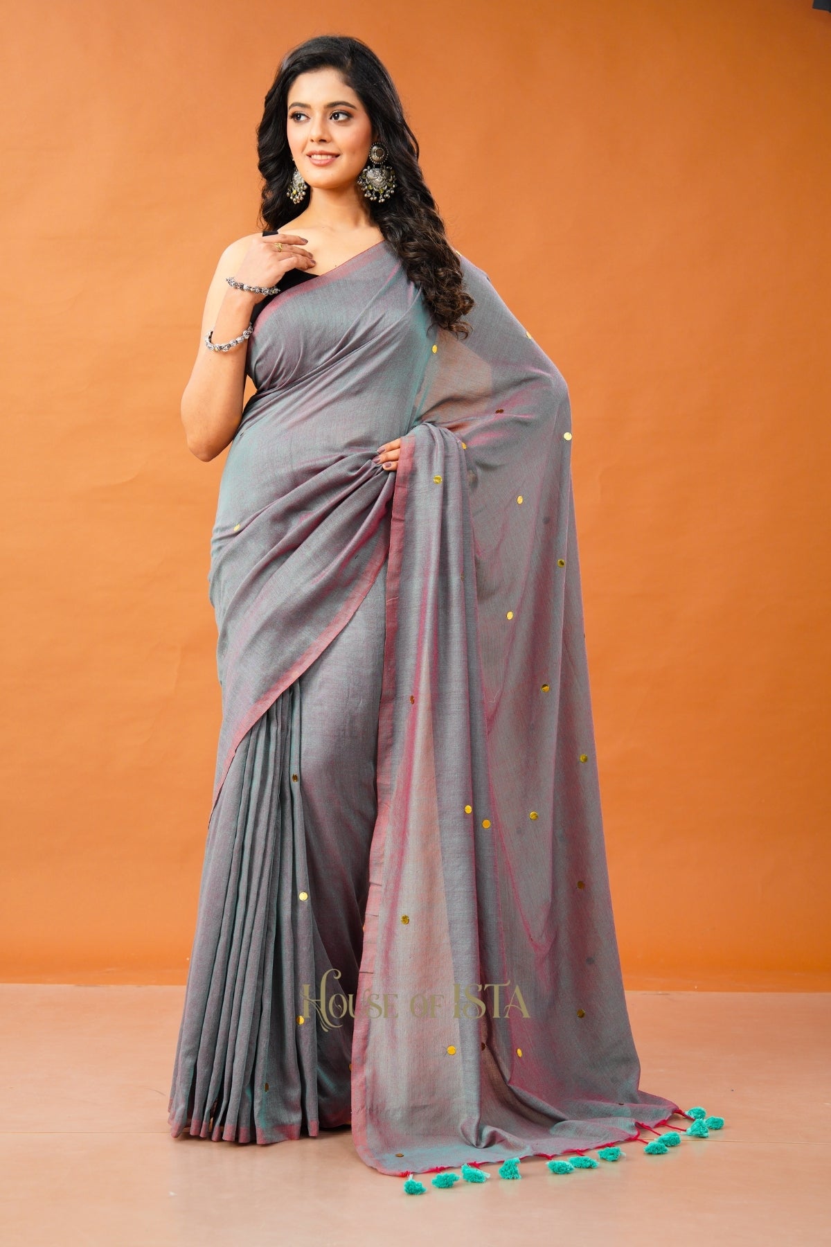 Urban Ash Cotton Saree