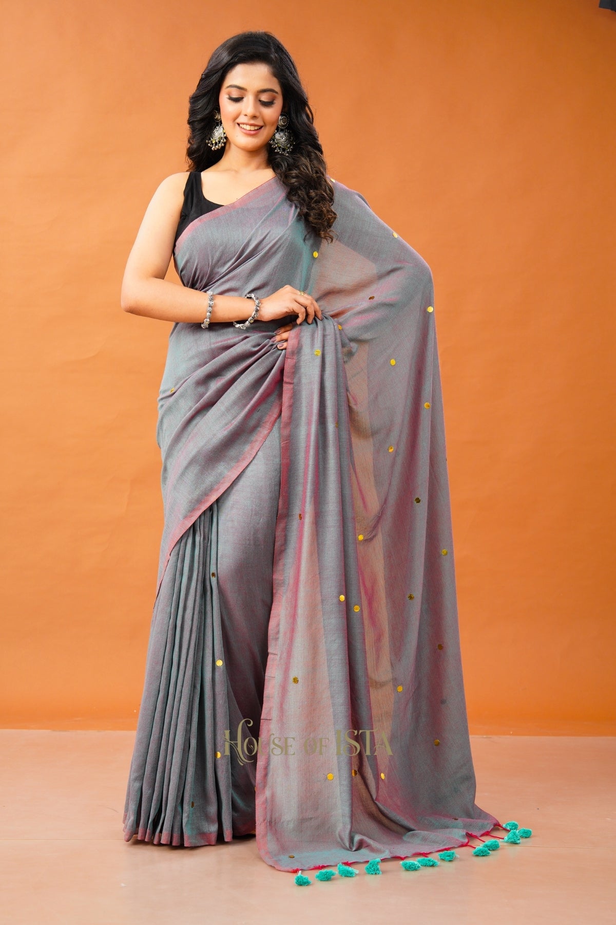 Urban Ash Cotton Saree