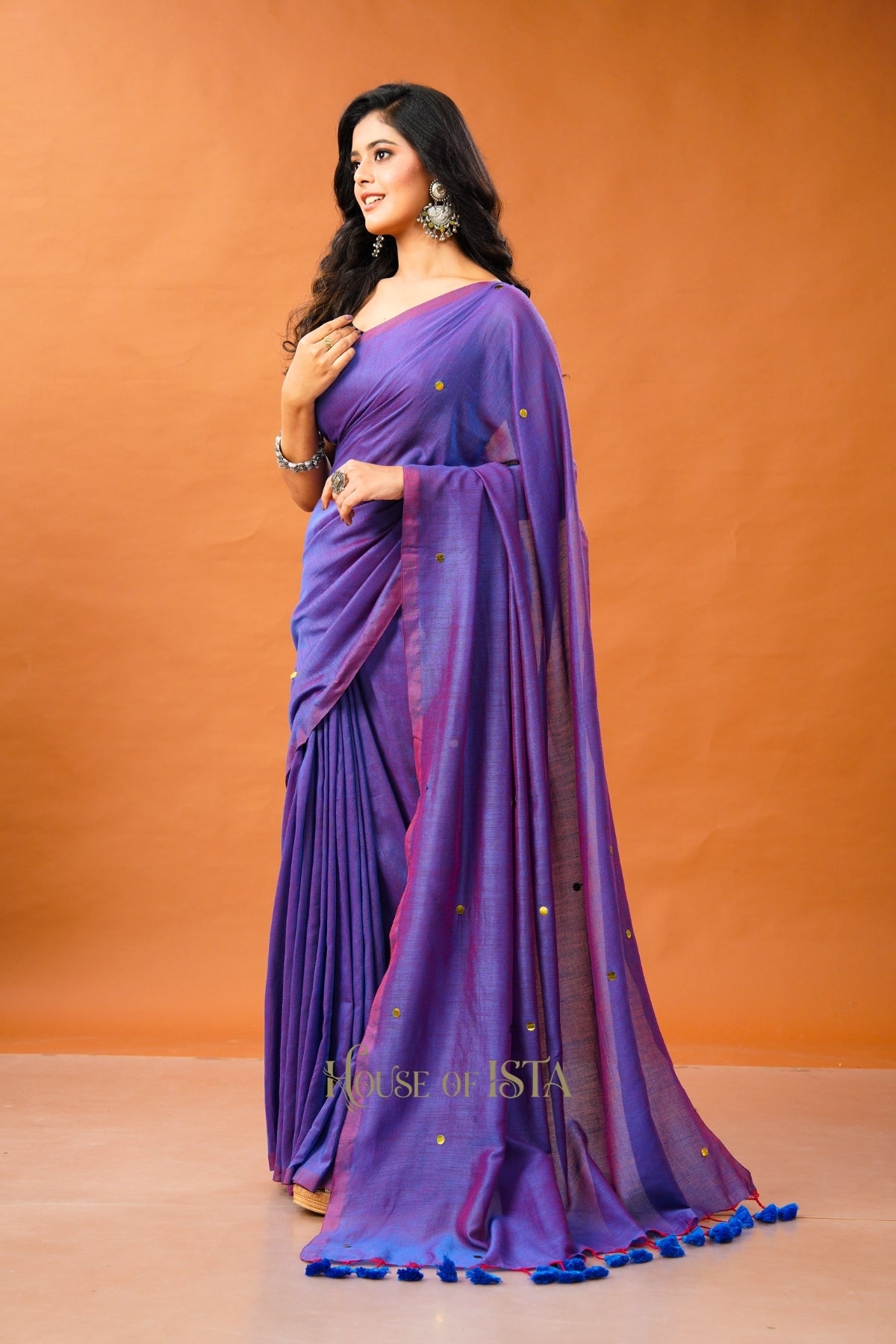 Lilac Haze Cotton Saree