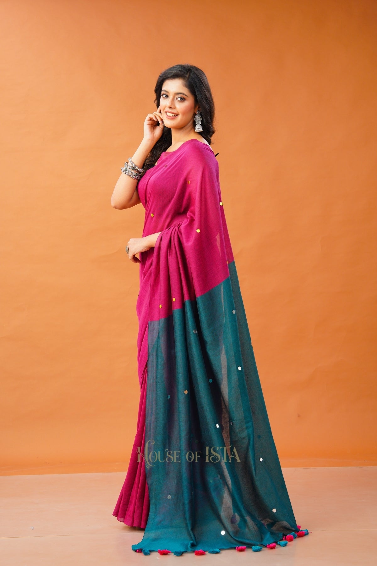 Twilight Syrah Cotton Saree