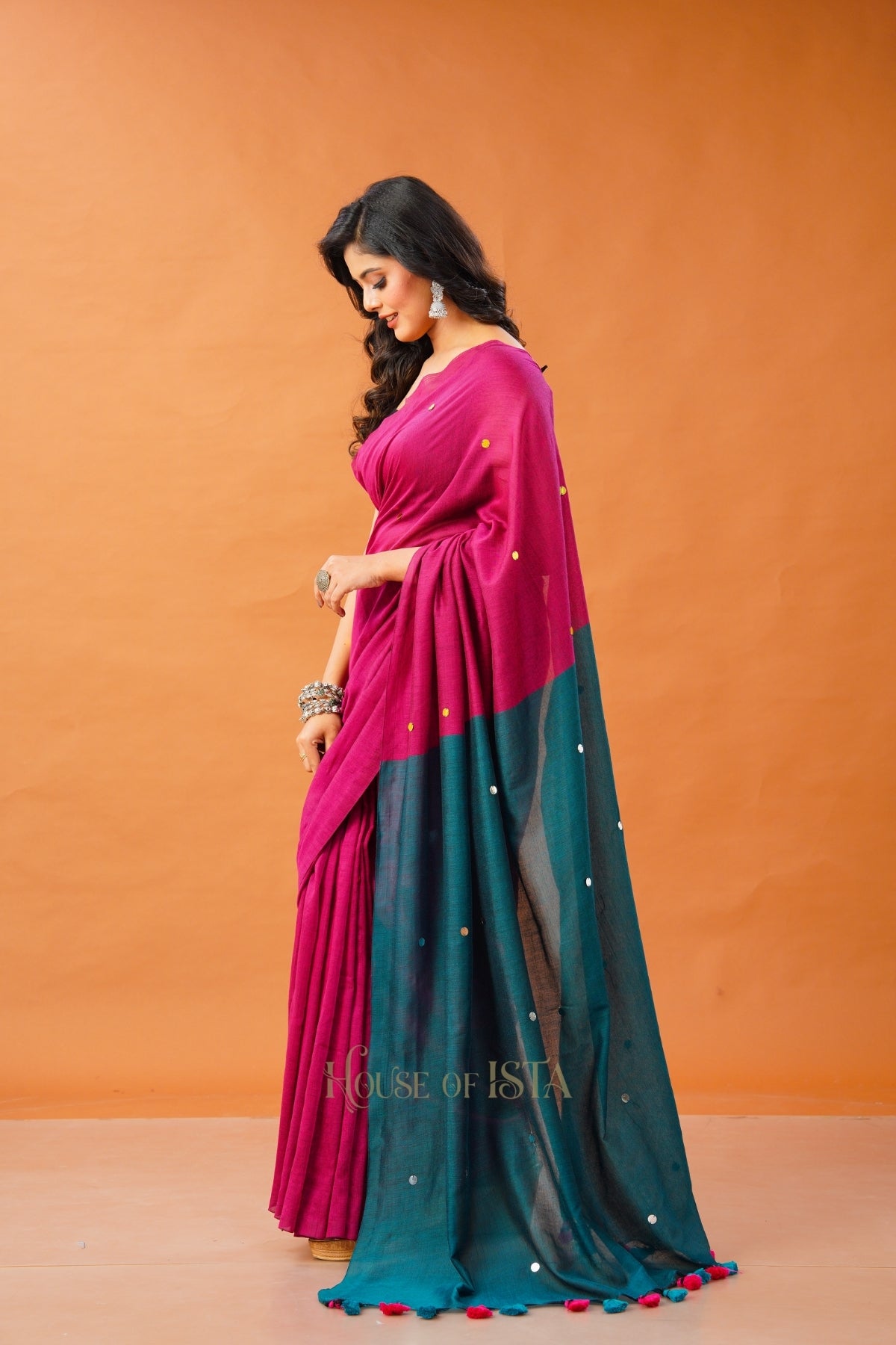 Twilight Syrah Cotton Saree