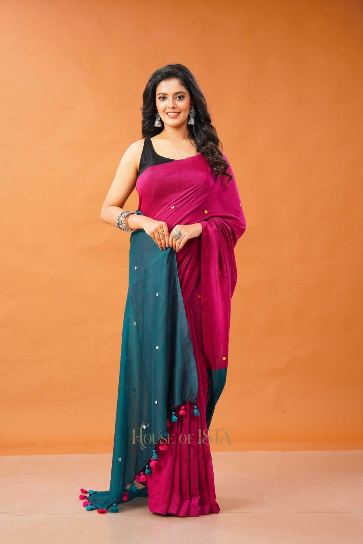 Twilight Syrah Cotton Saree
