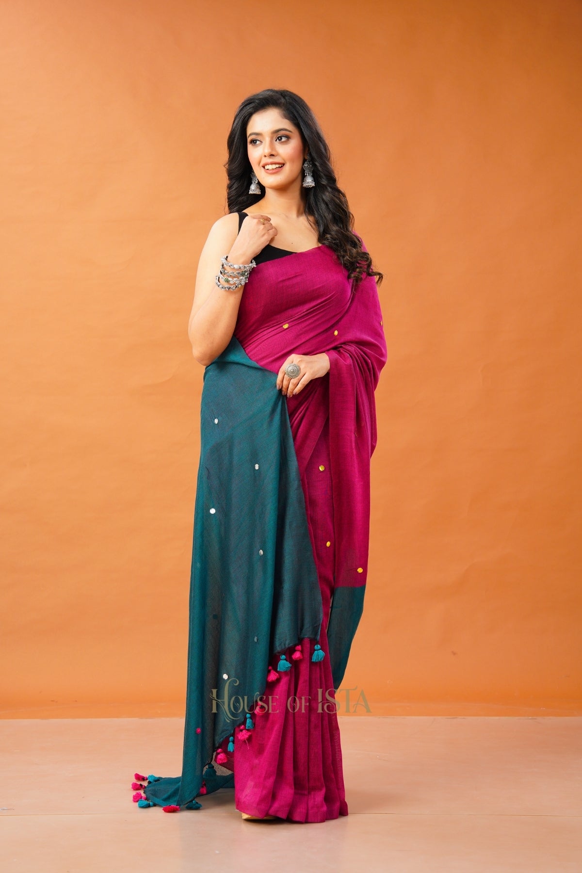 Twilight Syrah Cotton Saree