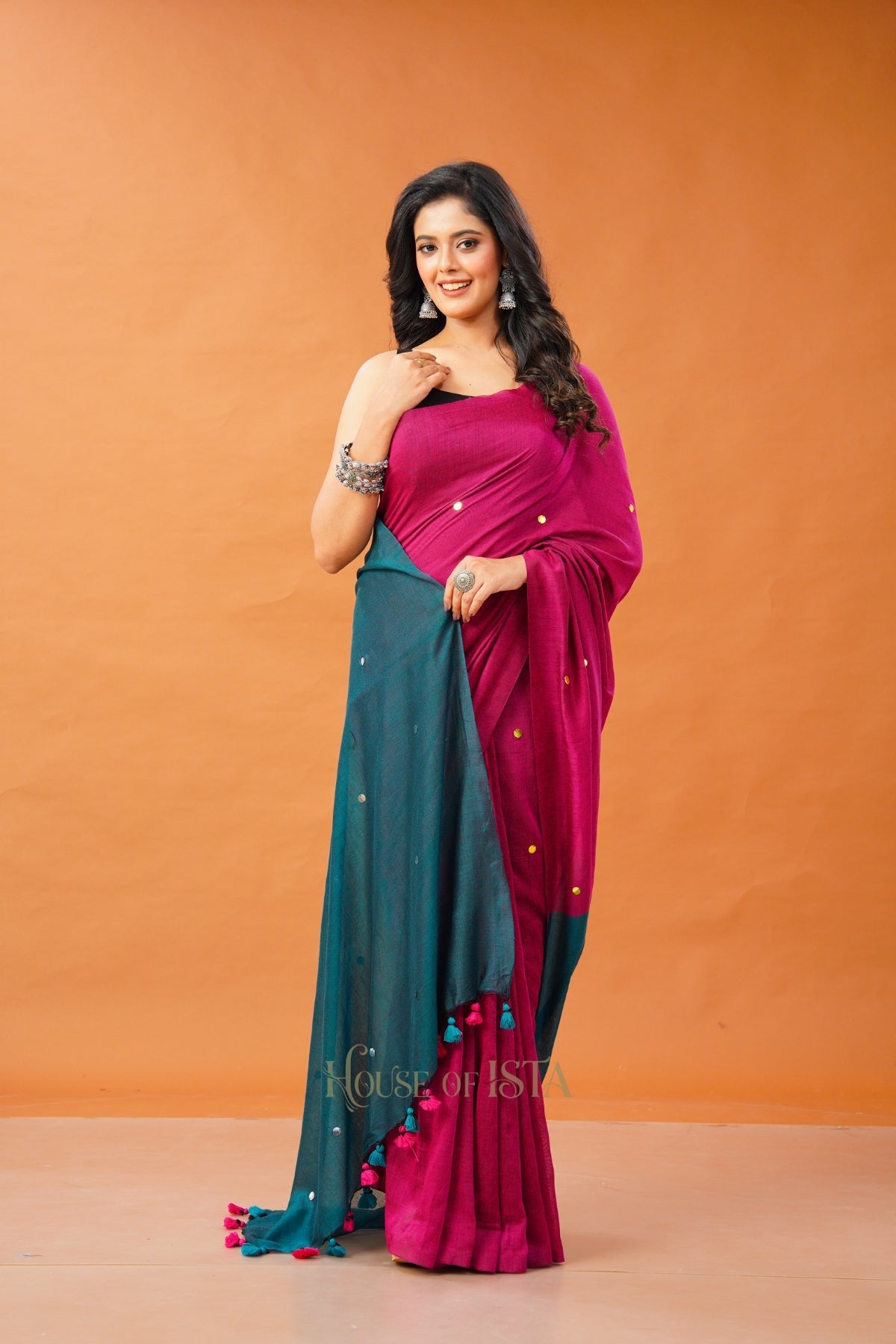 Twilight Syrah Cotton Saree