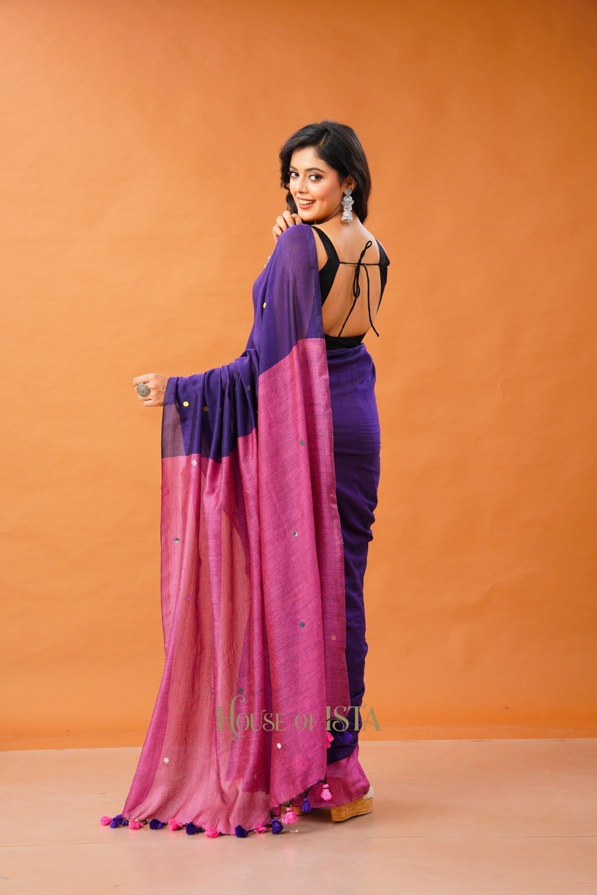 Amethyst Aura Cotton Saree